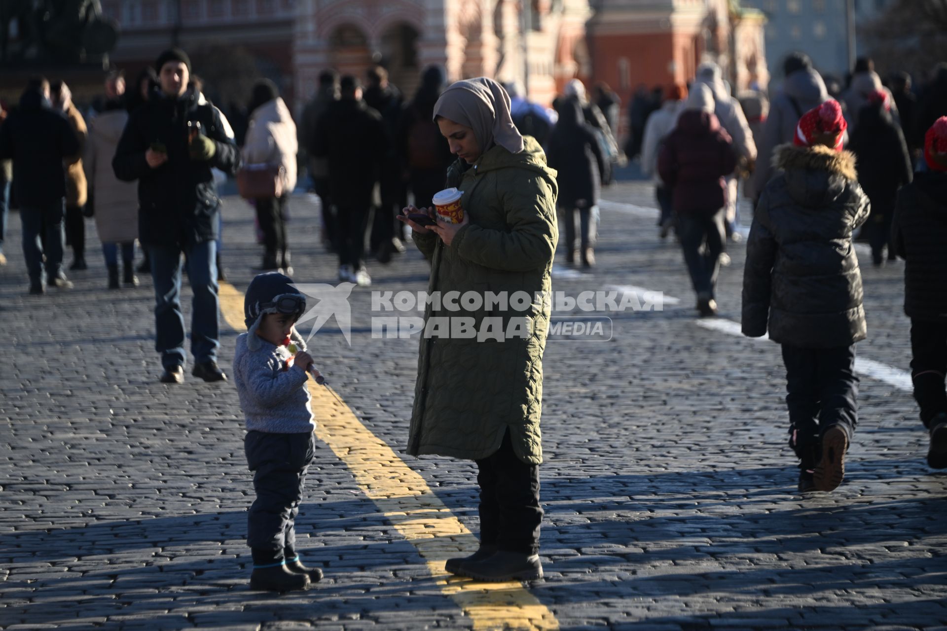 Туристы в Москве