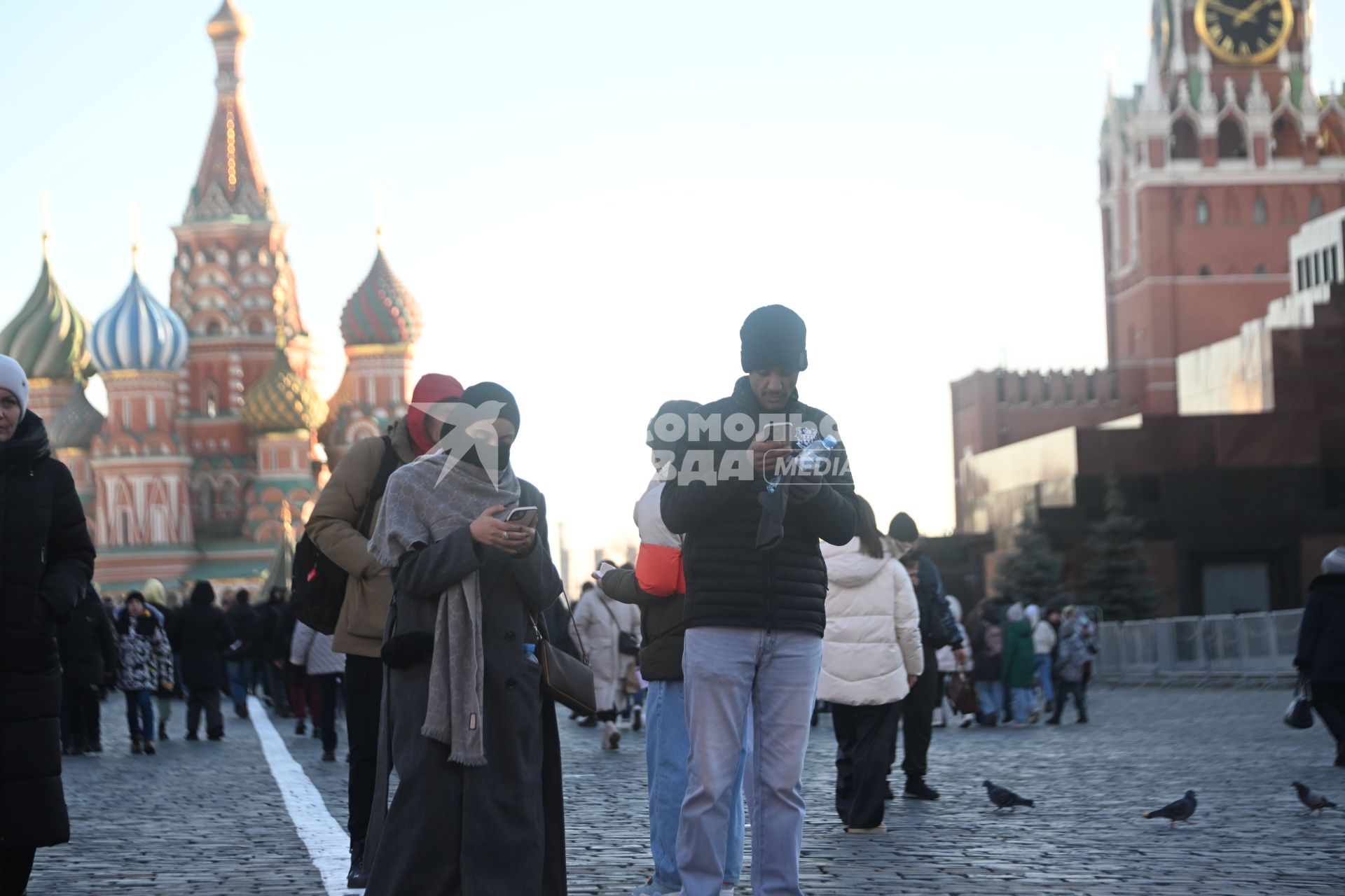 Туристы в Москве