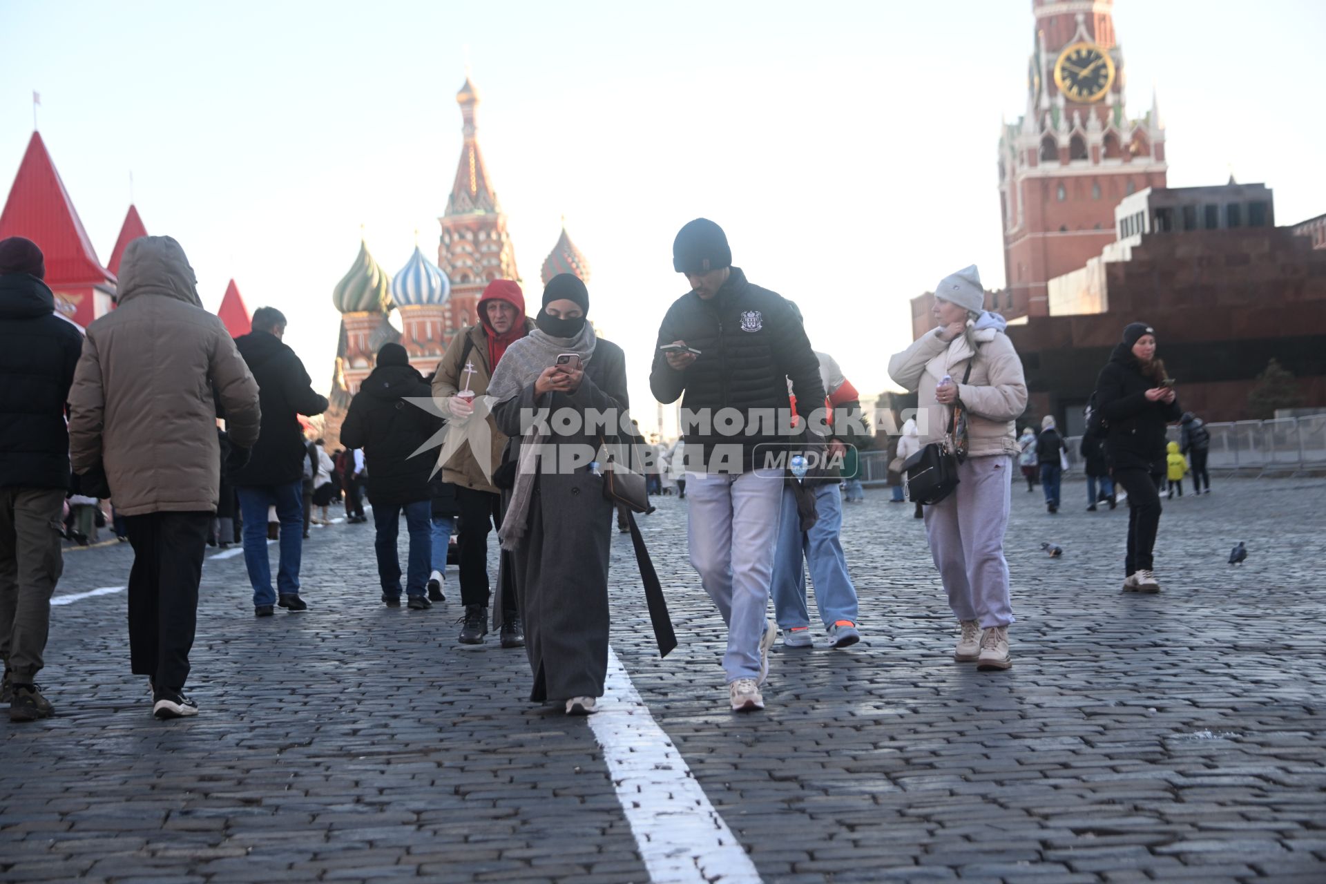 Туристы в Москве