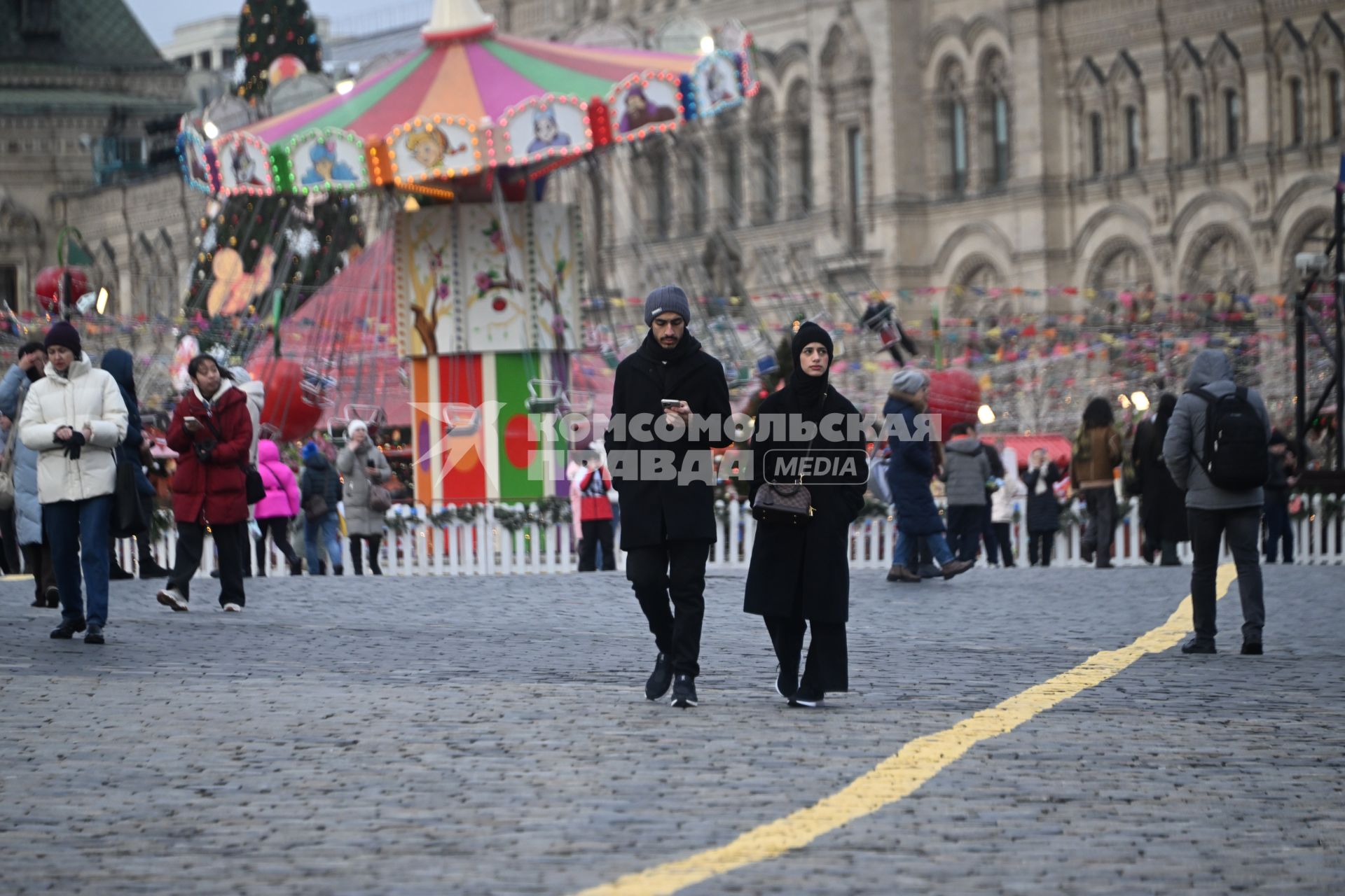 Туристы в Москве