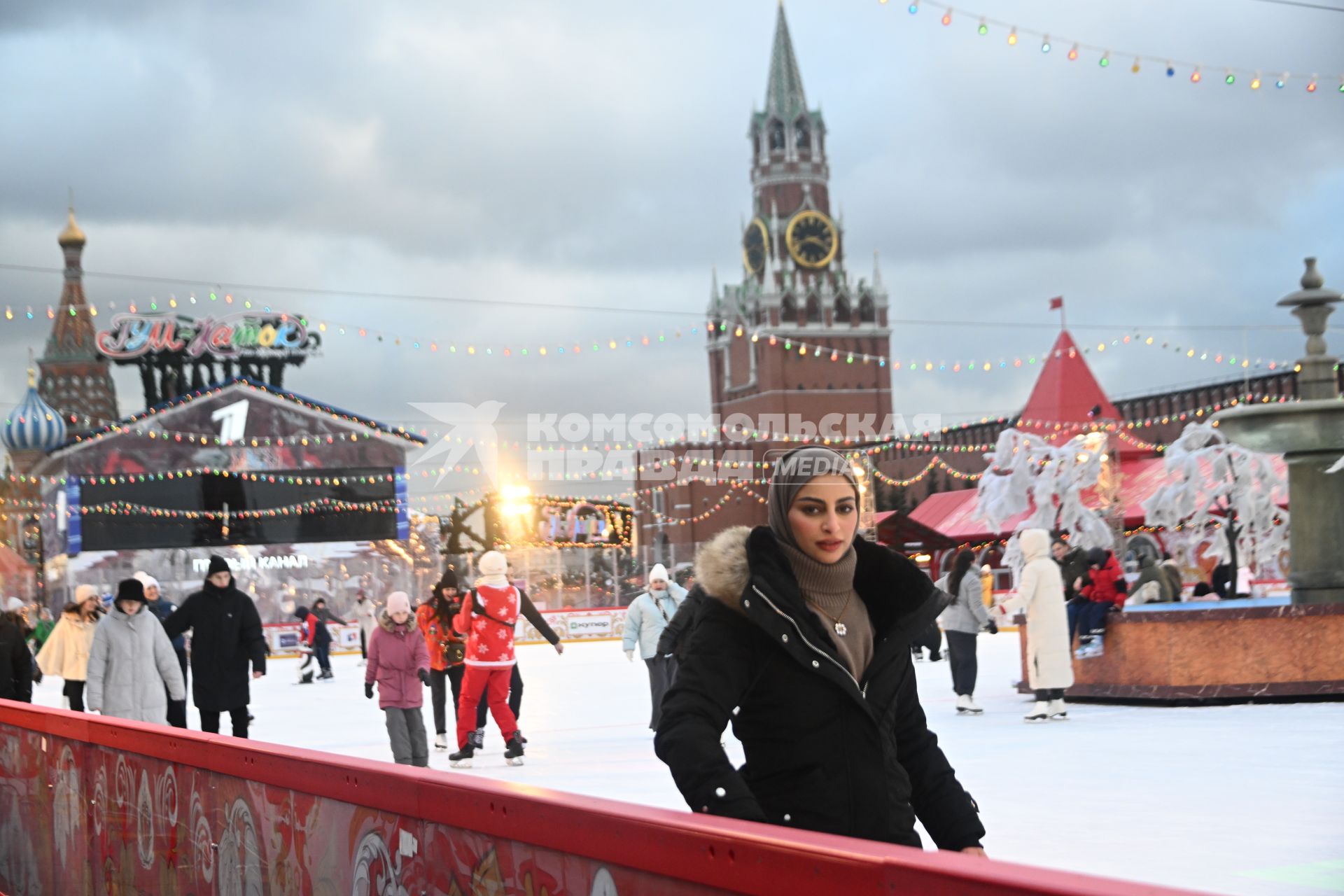 Туристы в Москве