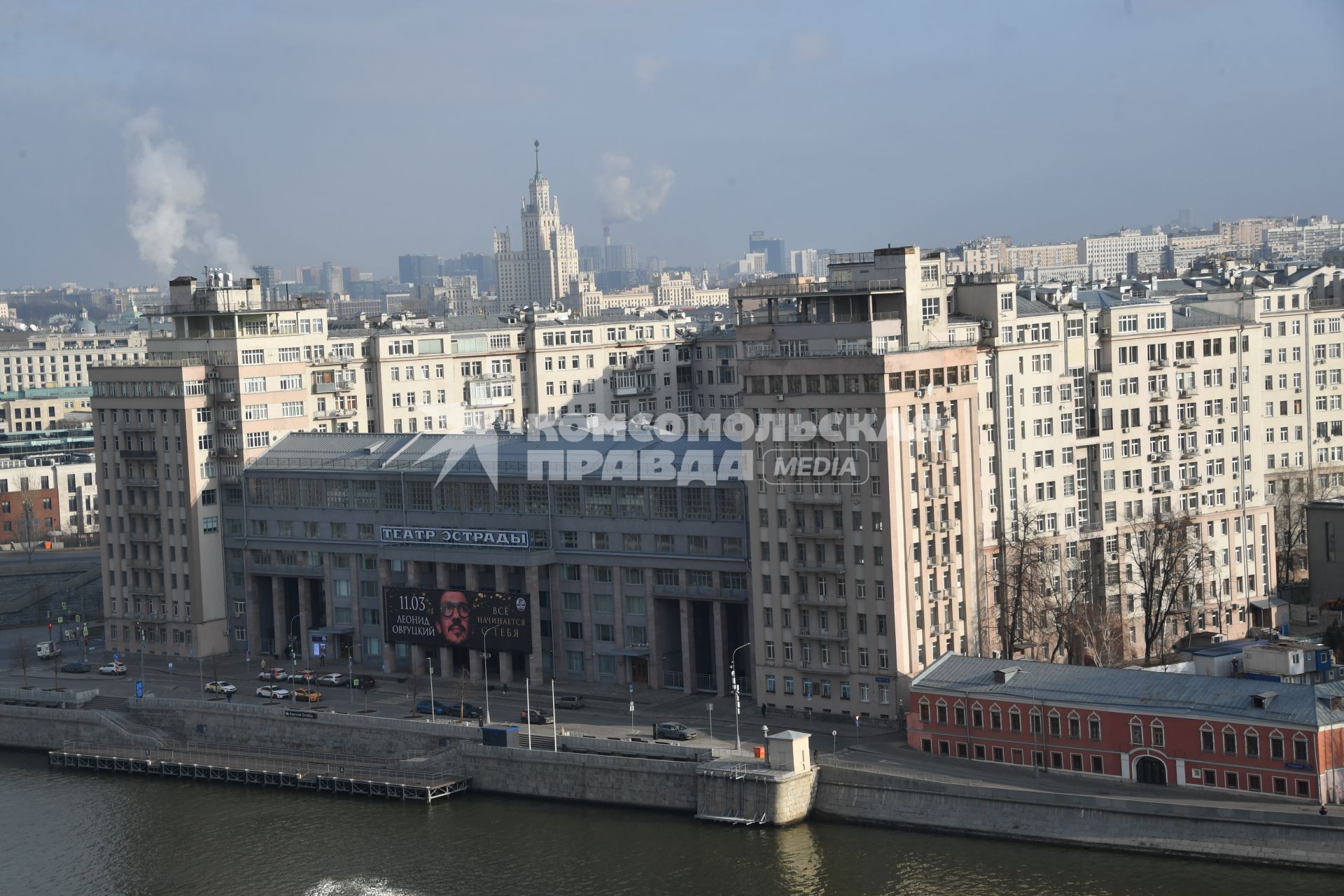 Виды Москвы со смотровой площадки Храма Христа Спасителя