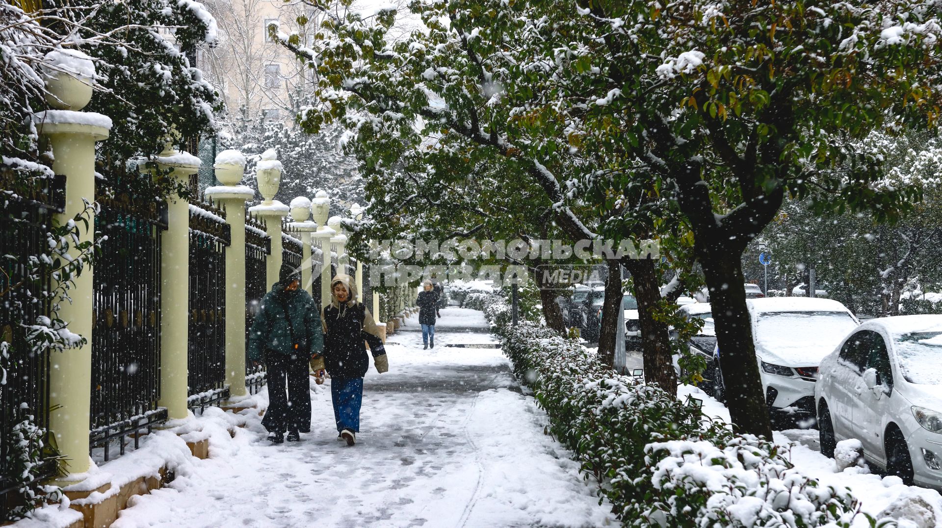 Снегопад в Сочи