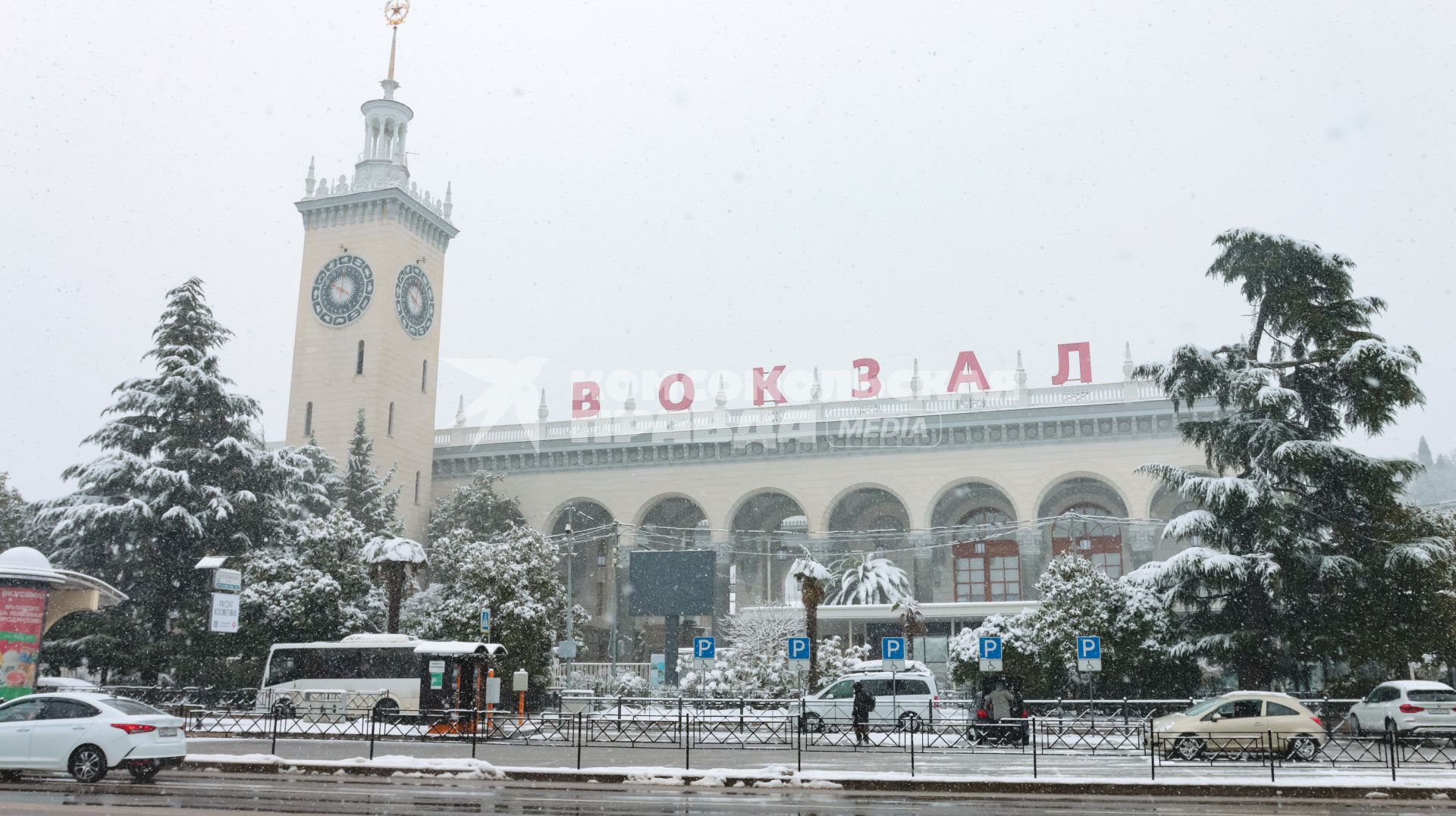 Снегопад в Сочи