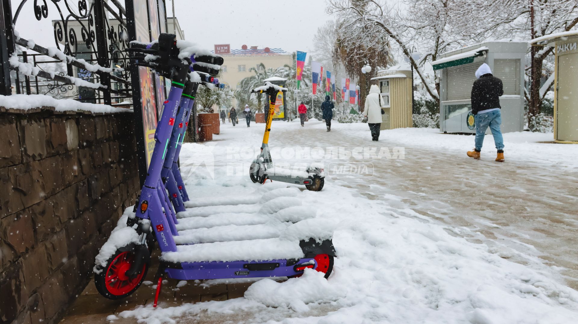 Снегопад в Сочи