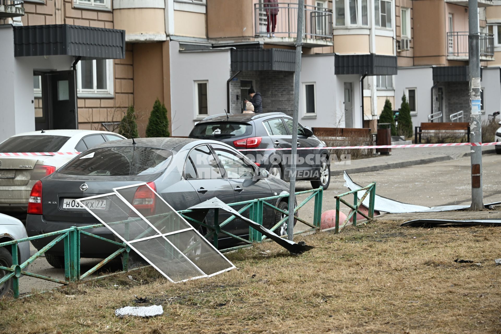 Последствия падения беспилотников в Москве и Московской области