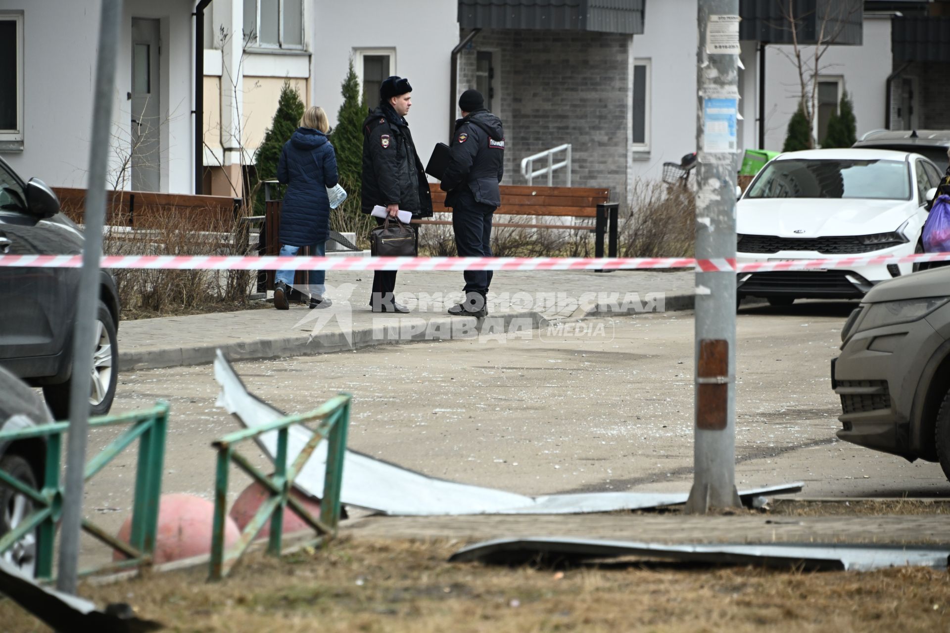 Последствия падения беспилотников в Москве и Московской области