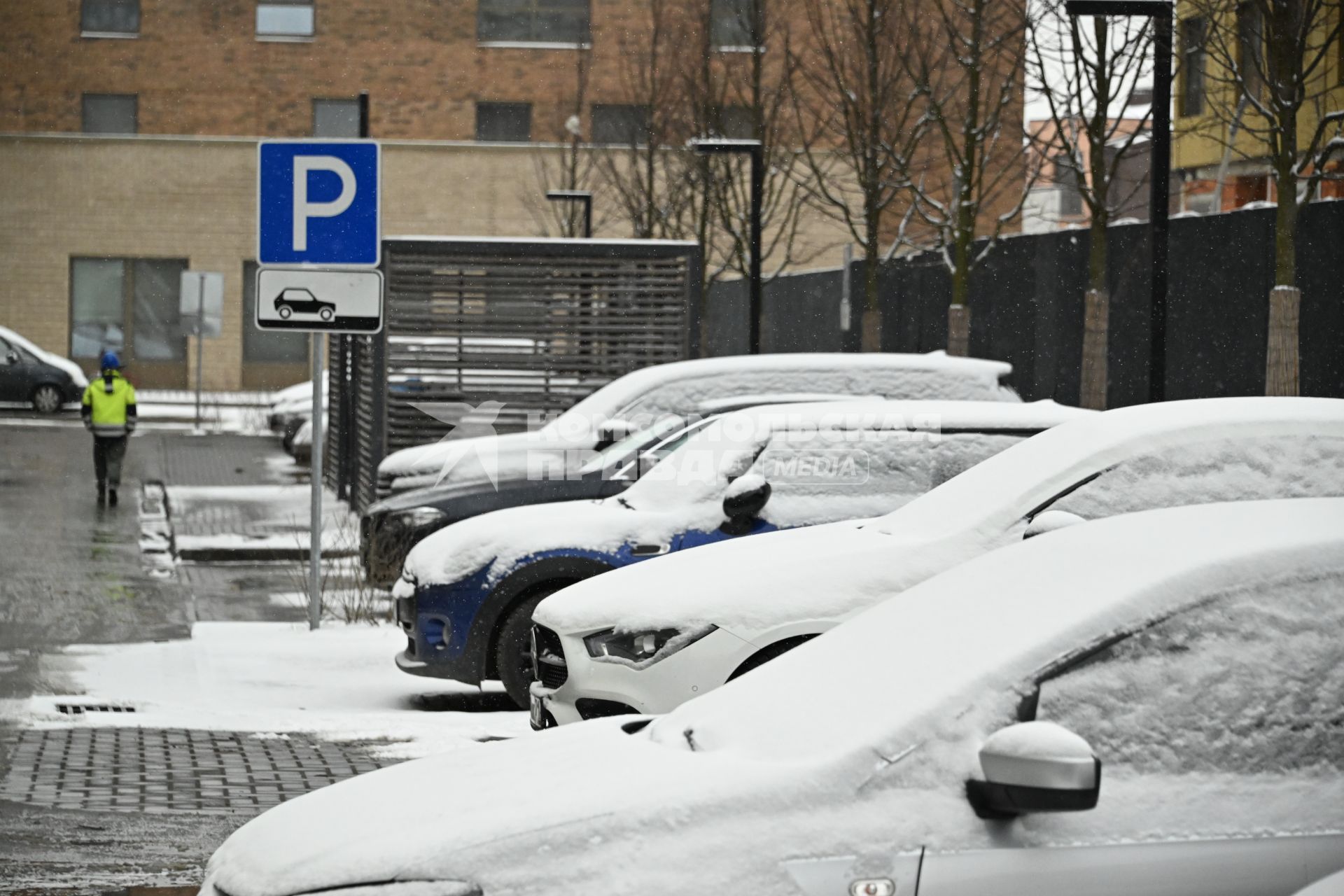 В Москве выпал снег