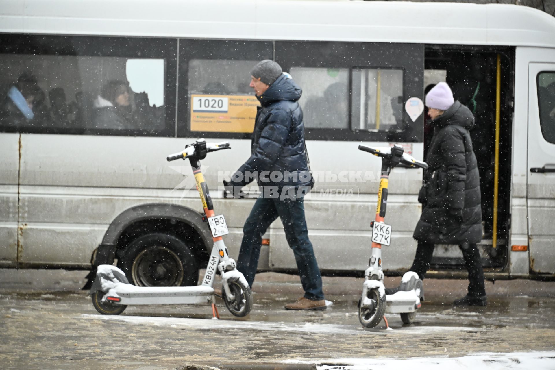 В Москве выпал снег