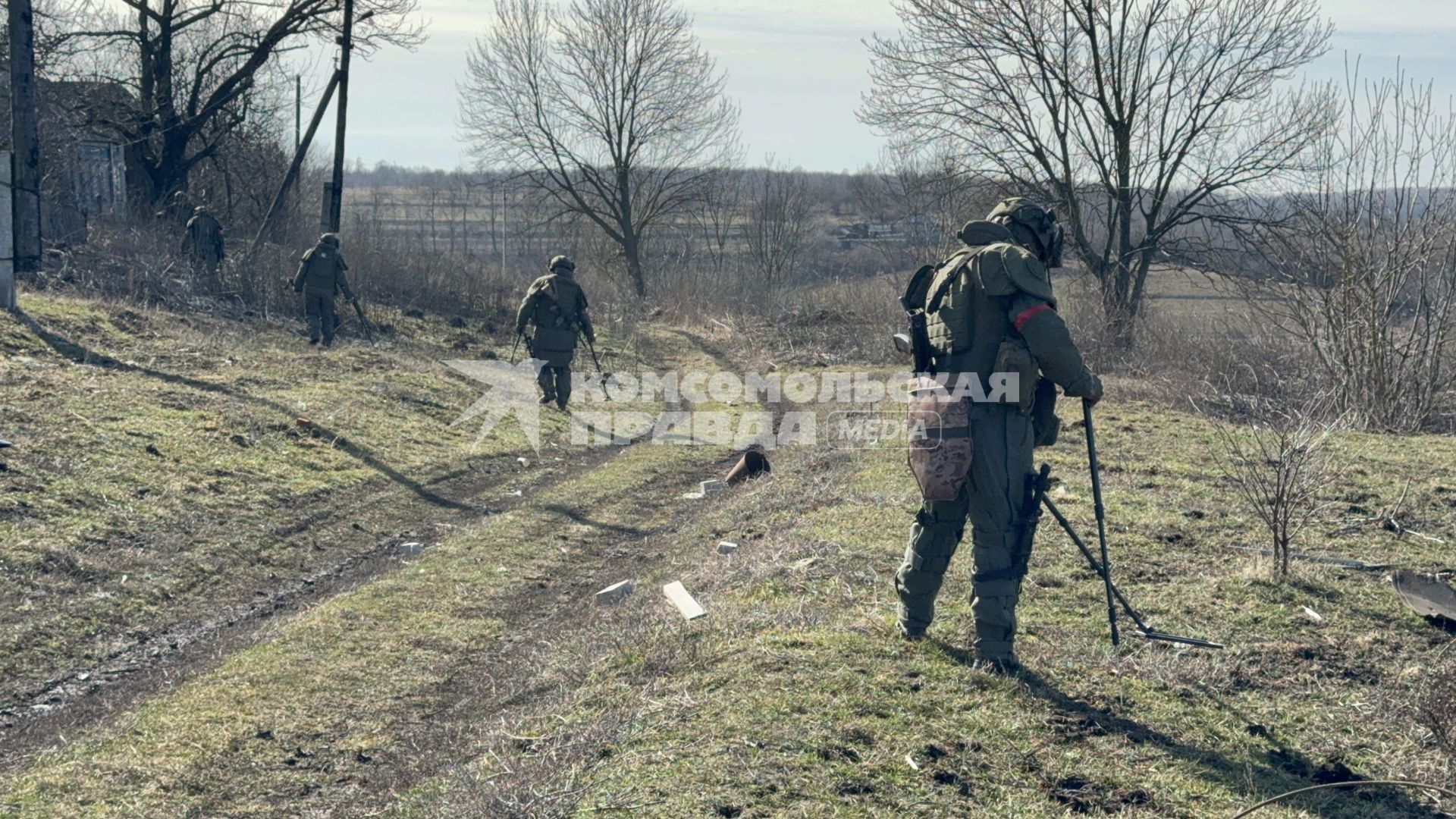 Работа саперов на освобожденных территориях Курской области