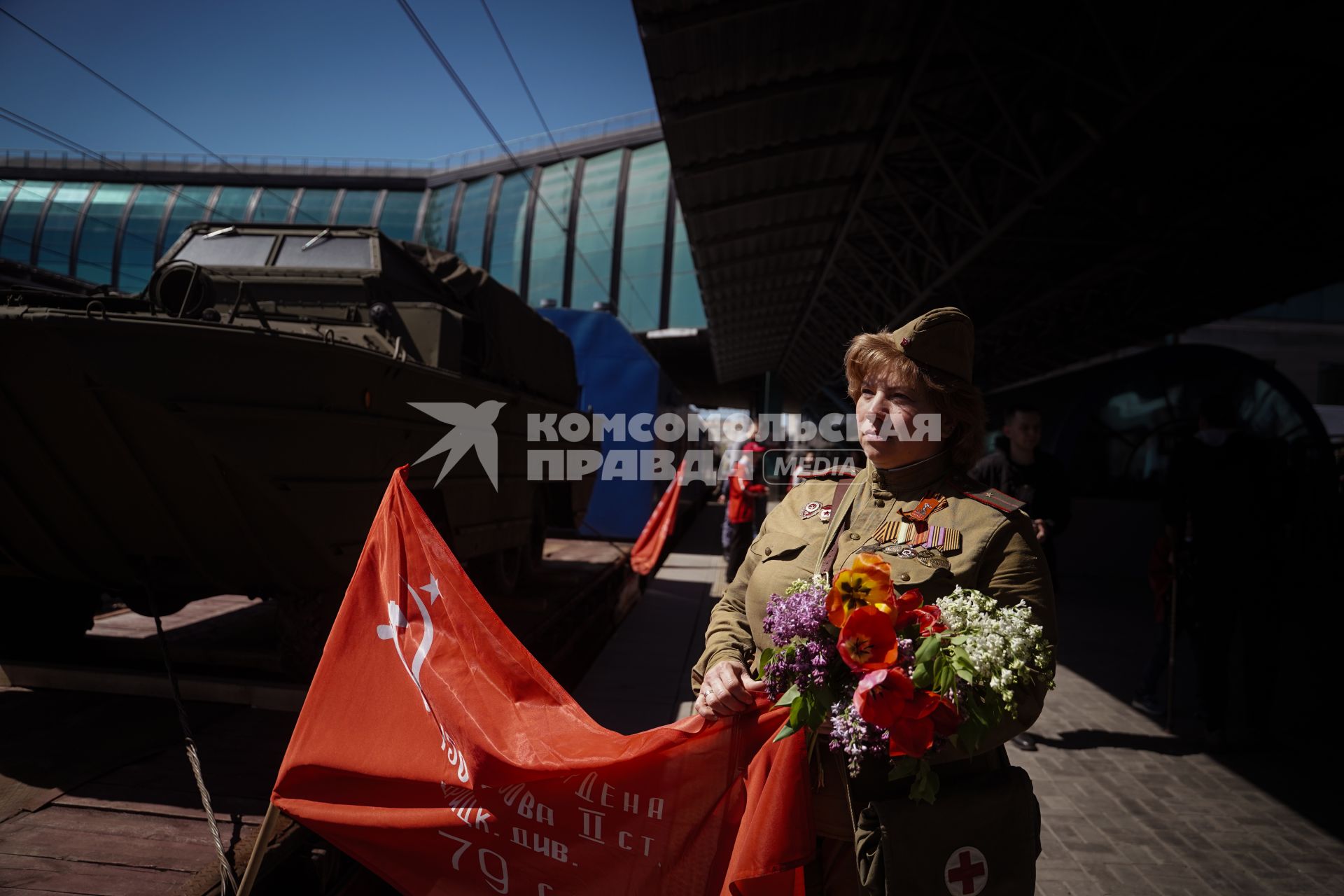Прибытие ретропоезда Эшелон Победы\" в Самару