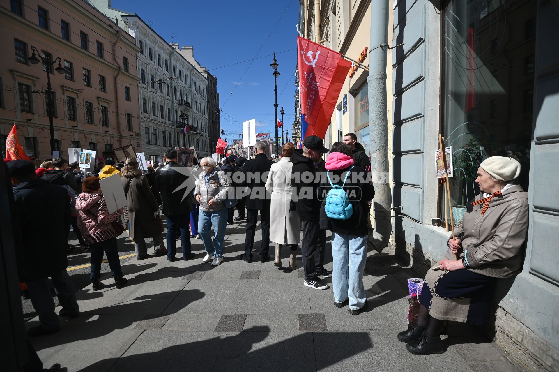 Акция Бессмертный полк\" в Санкт-Петербурге