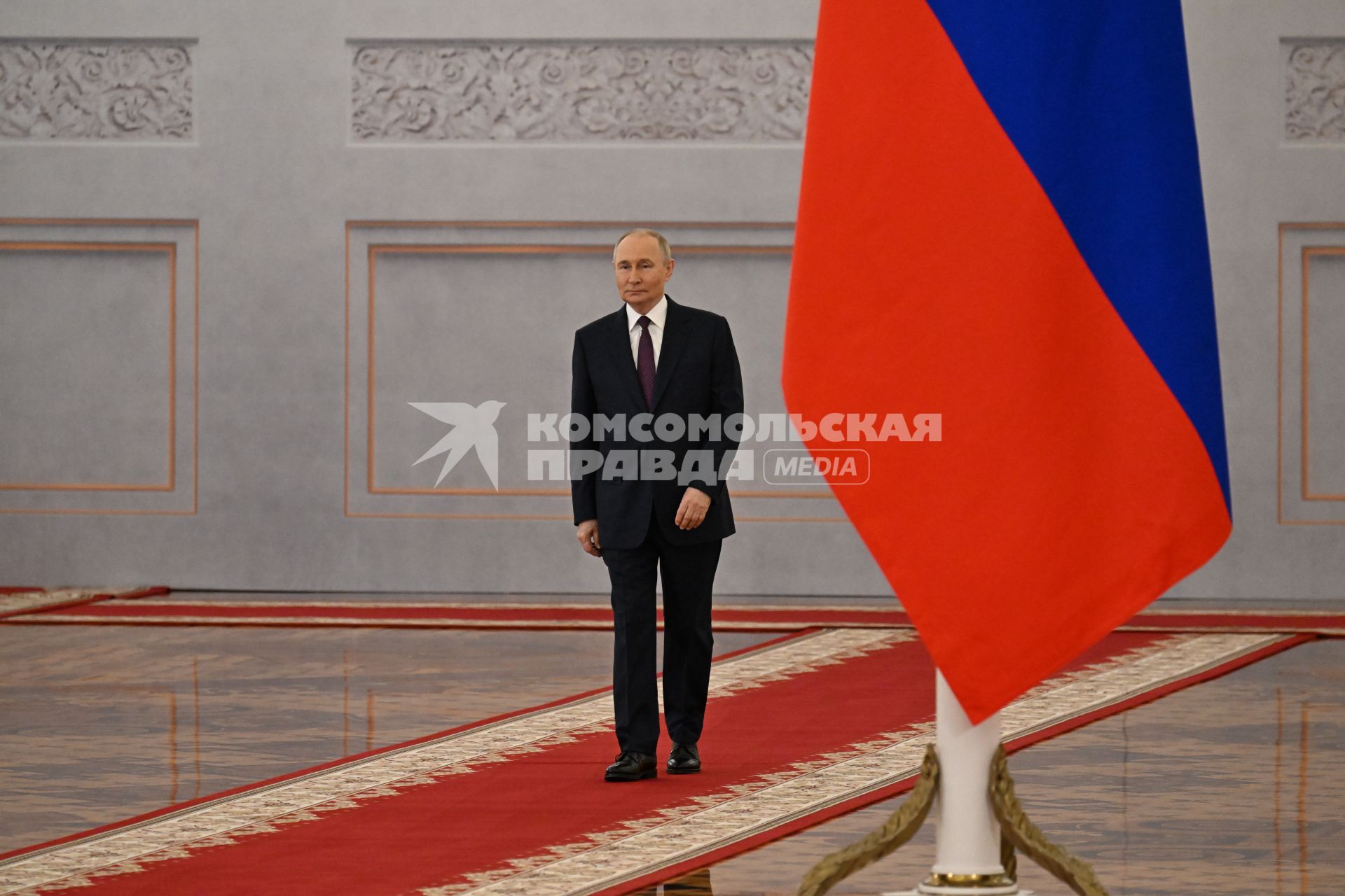 Президент РФ Владимир Путин во время встречи с председателем КНР Си Цзиньпином в Кремле