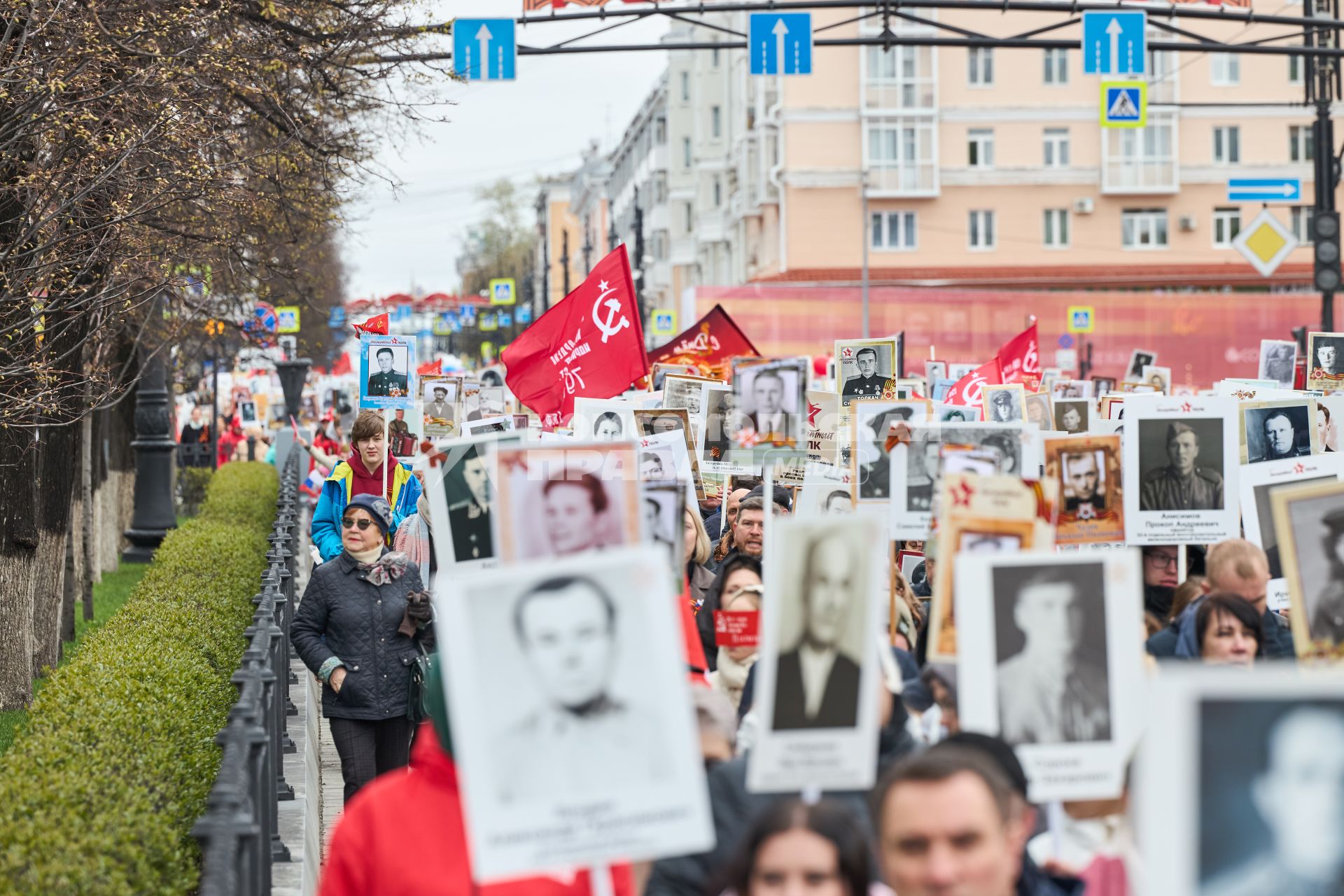 Акция Бессмертный полк\" в Перми