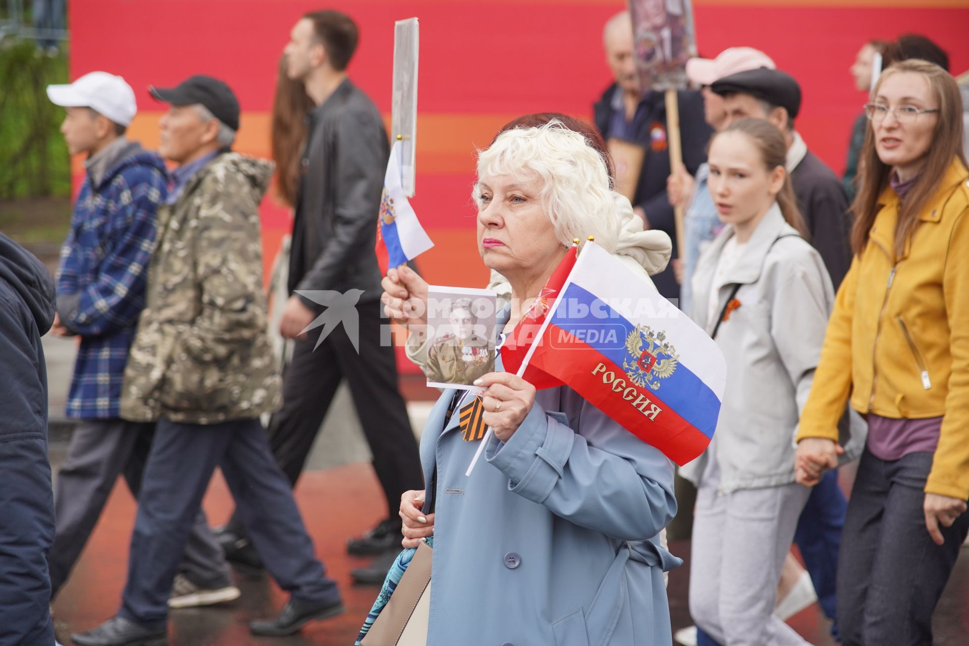 Акция \"Бессмертный полк\" в  Красноярске