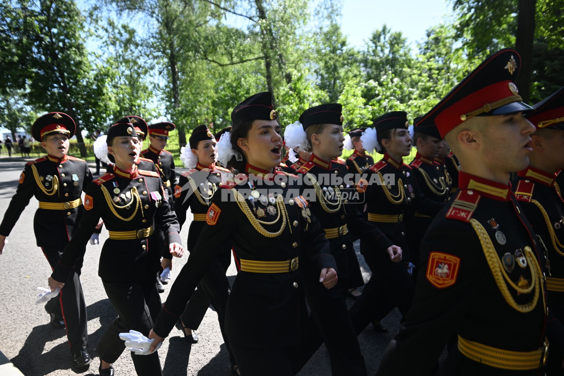 Парад кадетского движения Москвы Не прервётся связь поколений\" на Поклонной горе