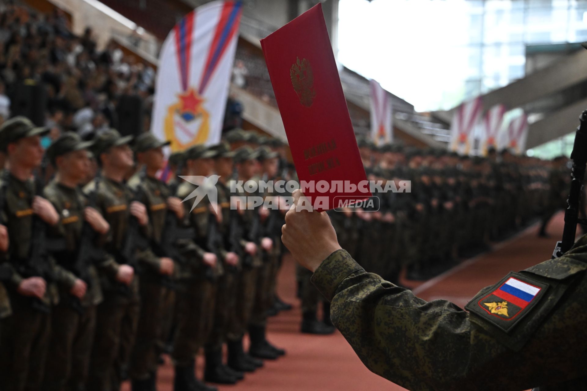 Церемония приведения к военной присяге военнослужащих спортивных рот ЦСКА
