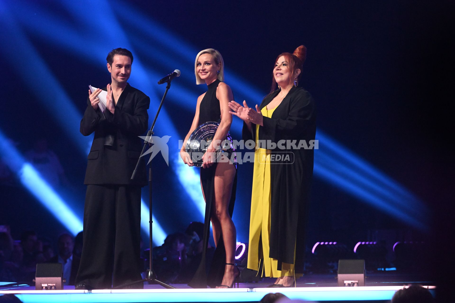 Алексей Сухарев,  Полина Гагарина и  Марина Федункив