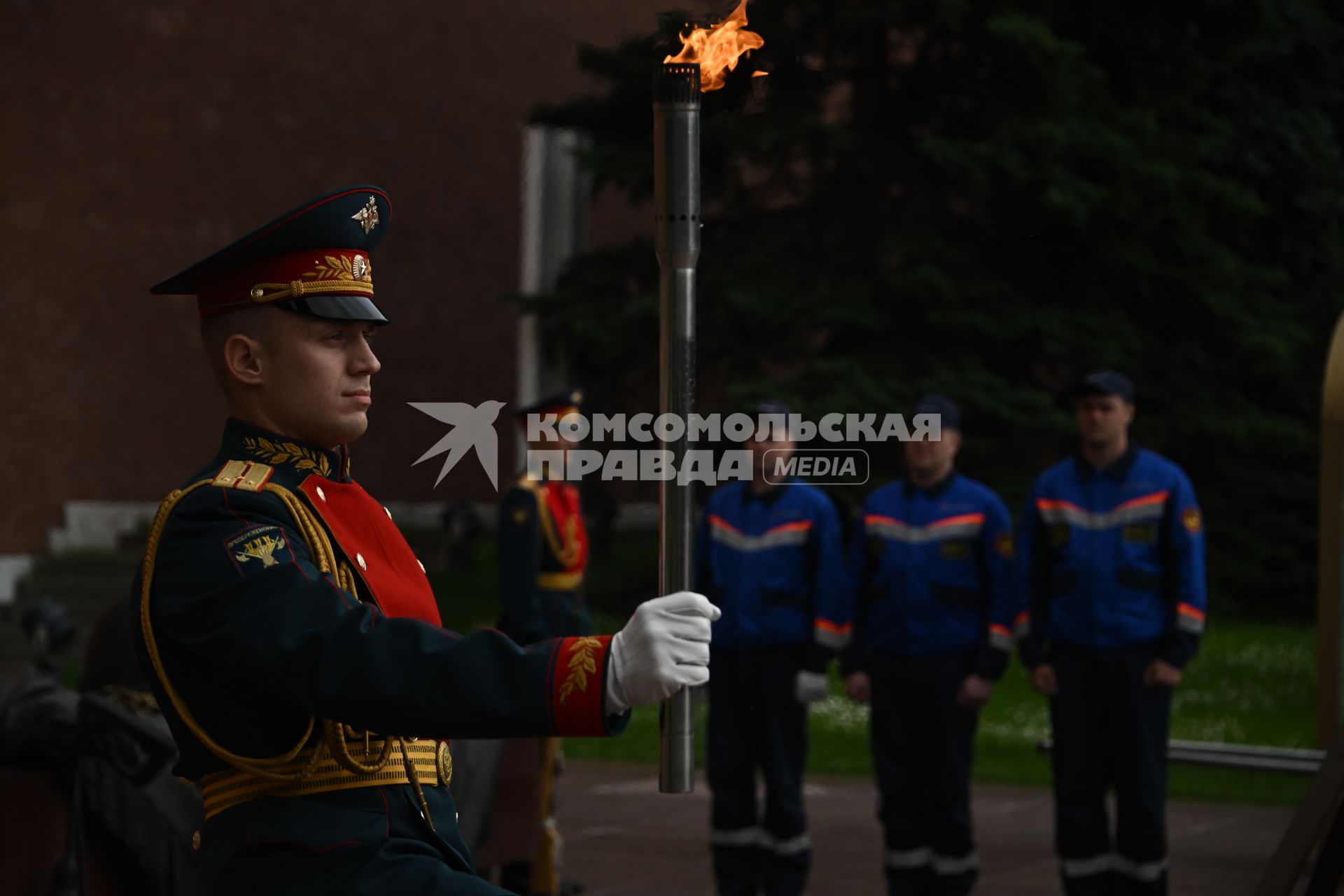 Профилактика Вечного огня в Александровском саду
