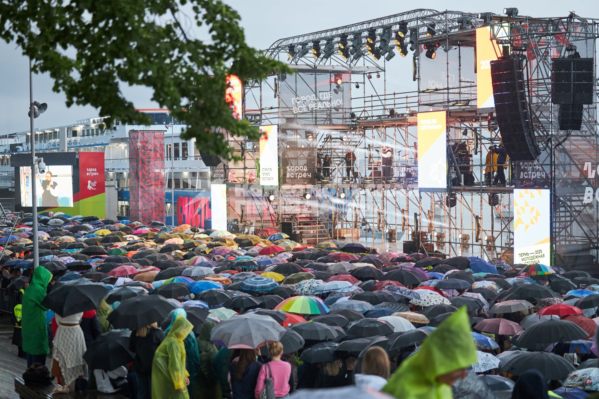 Певица Ева Польна во время концерта в Перми