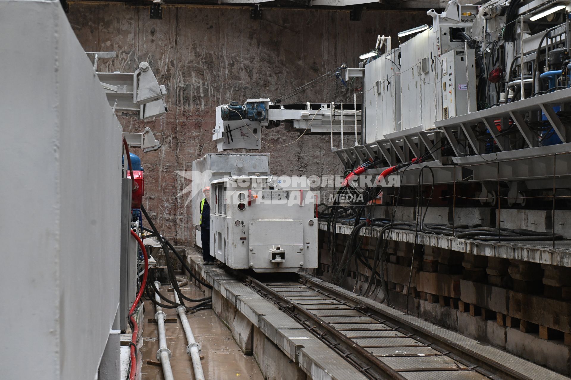 Запуск проходческого щита на \"Рублево-Архангельской\" линии Московского метрополитена