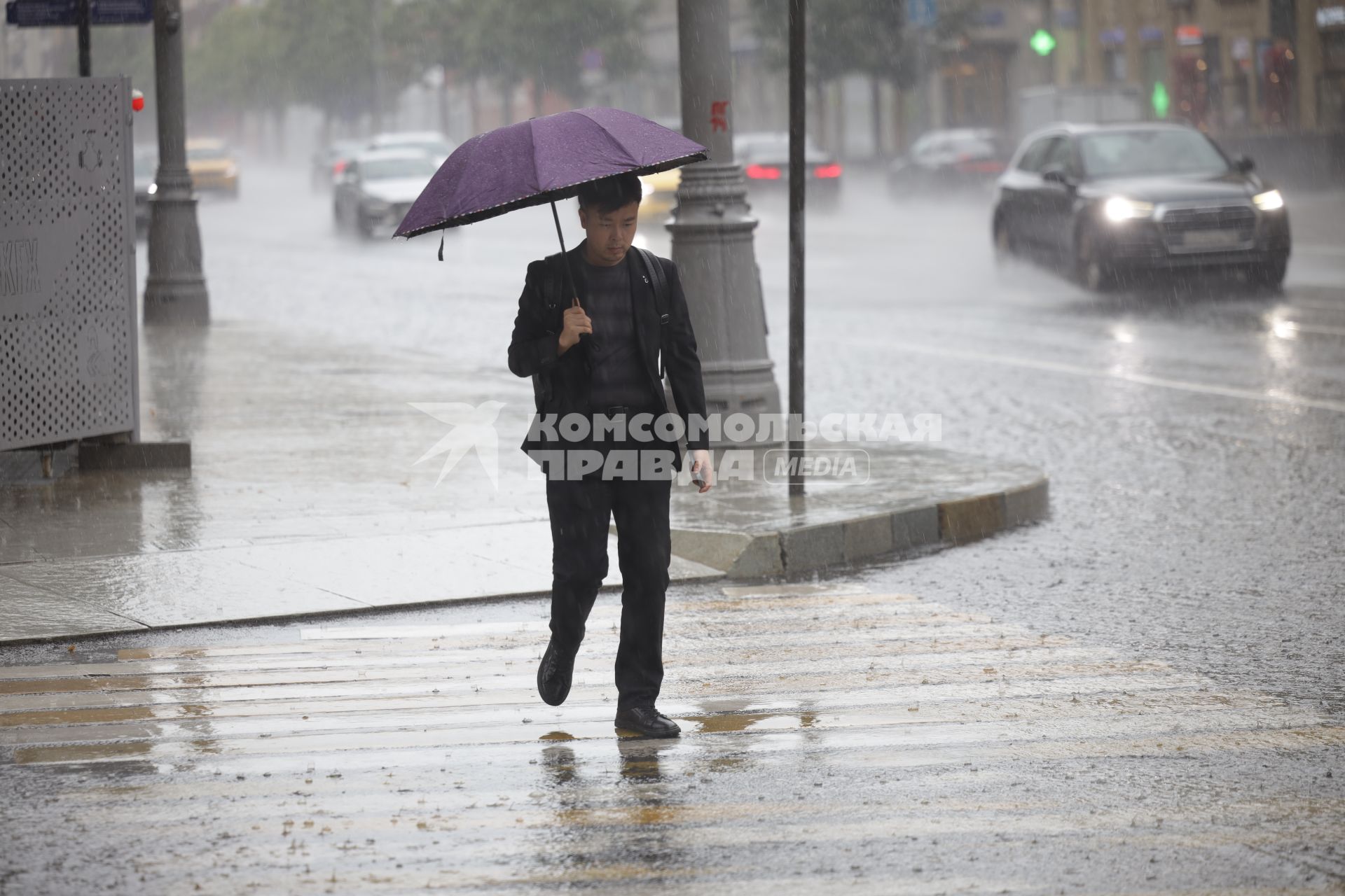 Сильный дождь в Москве
