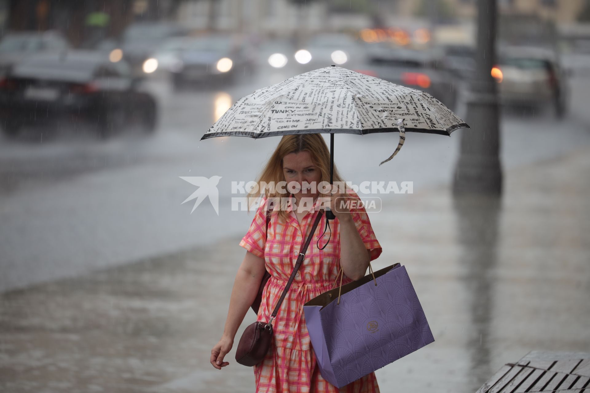 Сильный дождь в Москве