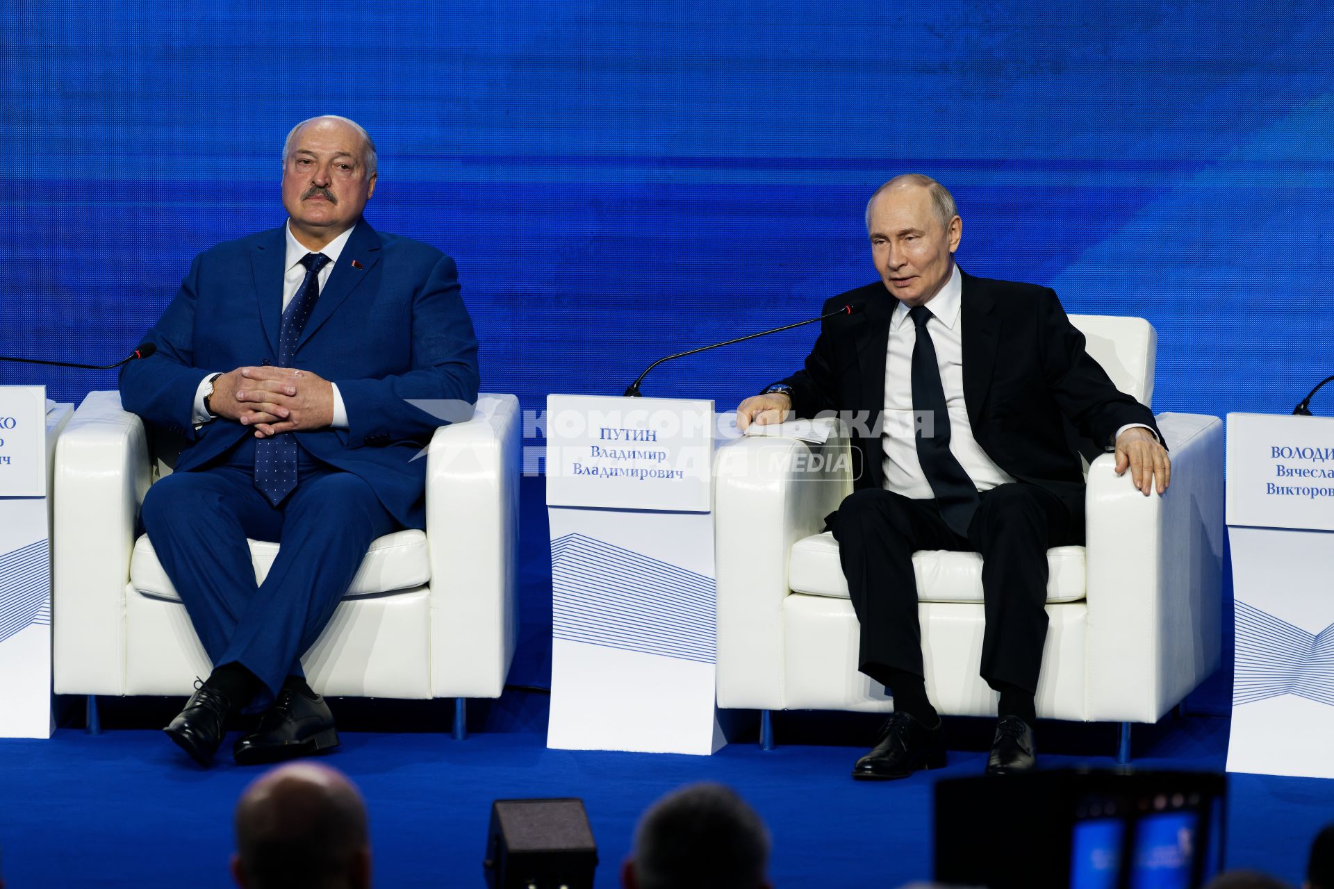 Александр Лукашенко и  Владимир Путин