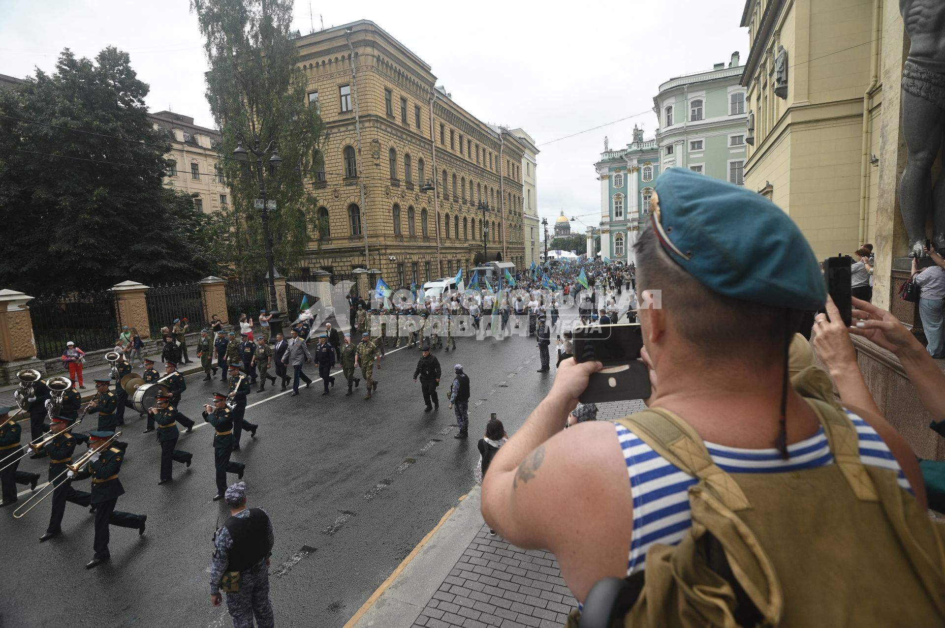 Празднование дня ВДВ в Санкт-Петербурге