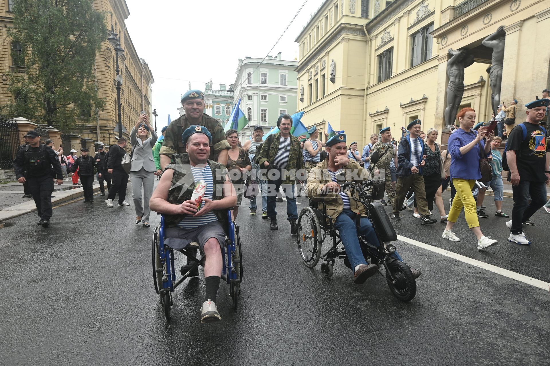 Празднование дня ВДВ в Санкт-Петербурге