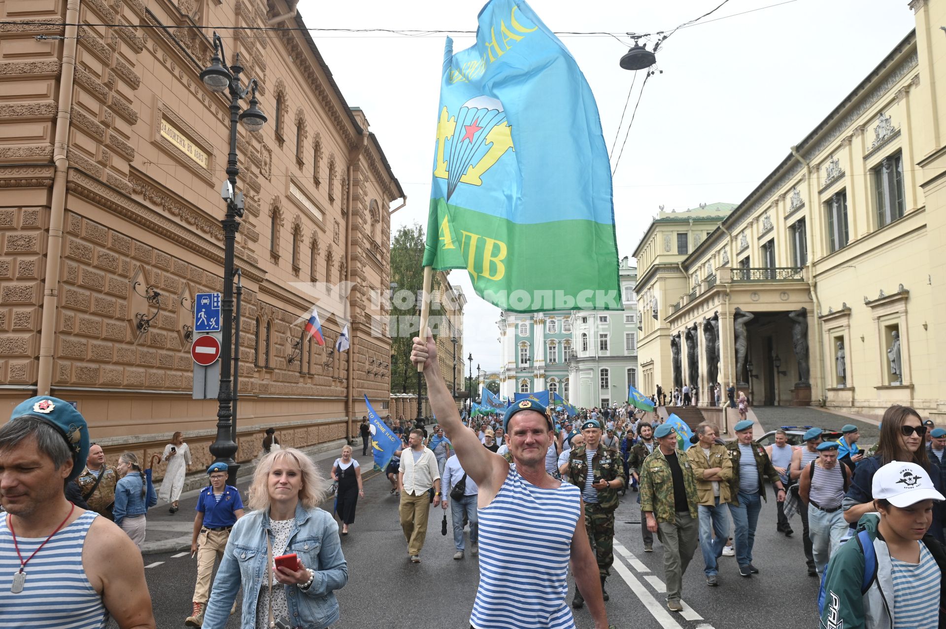 Празднование дня ВДВ в Санкт-Петербурге