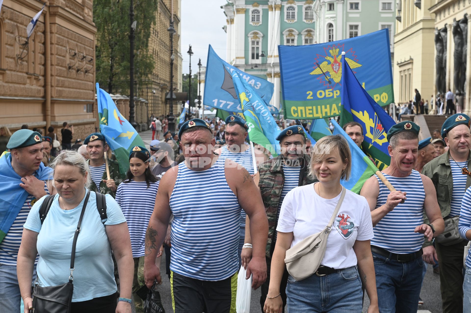 Празднование дня ВДВ в Санкт-Петербурге