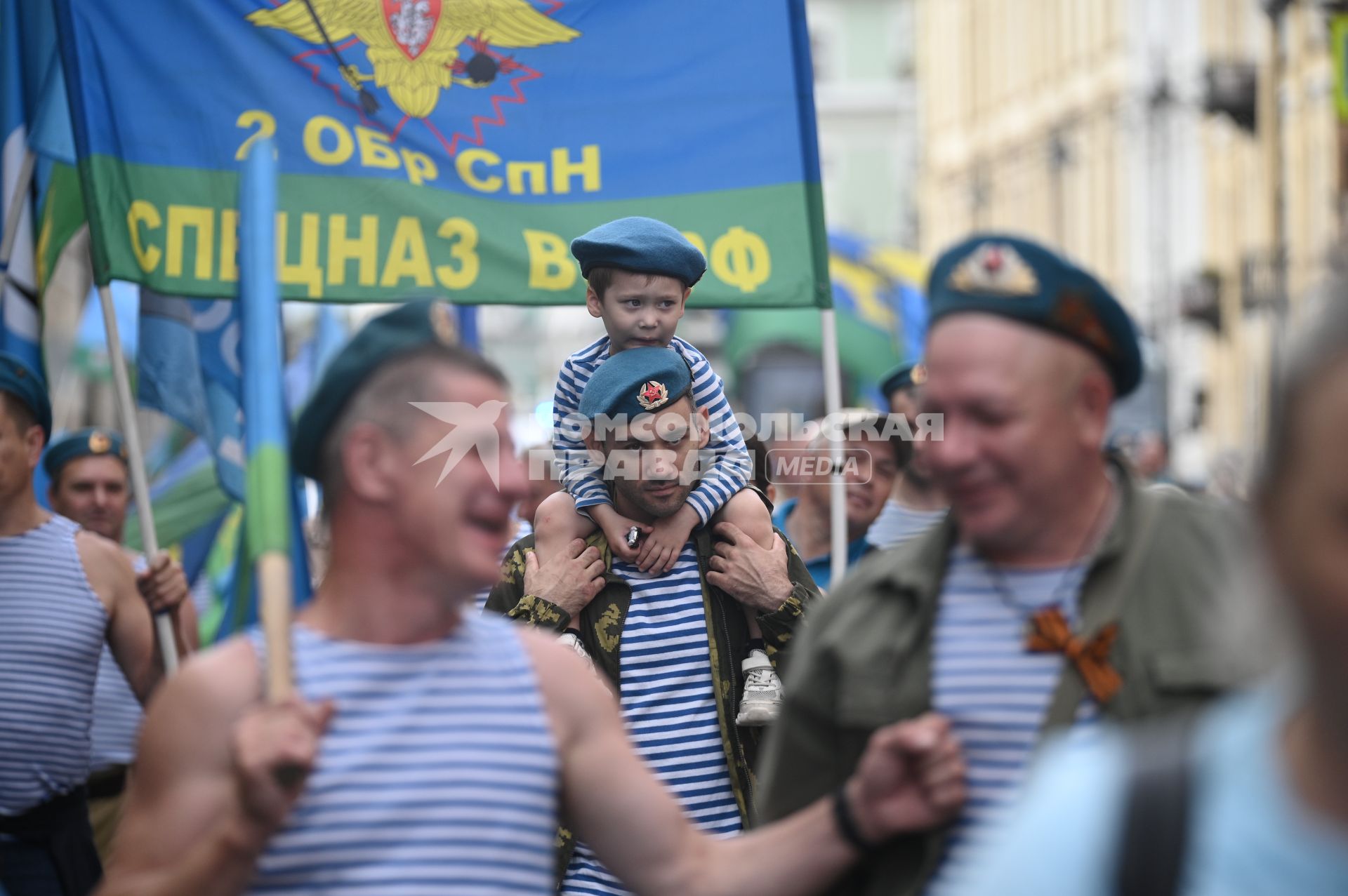 Празднование дня ВДВ в Санкт-Петербурге