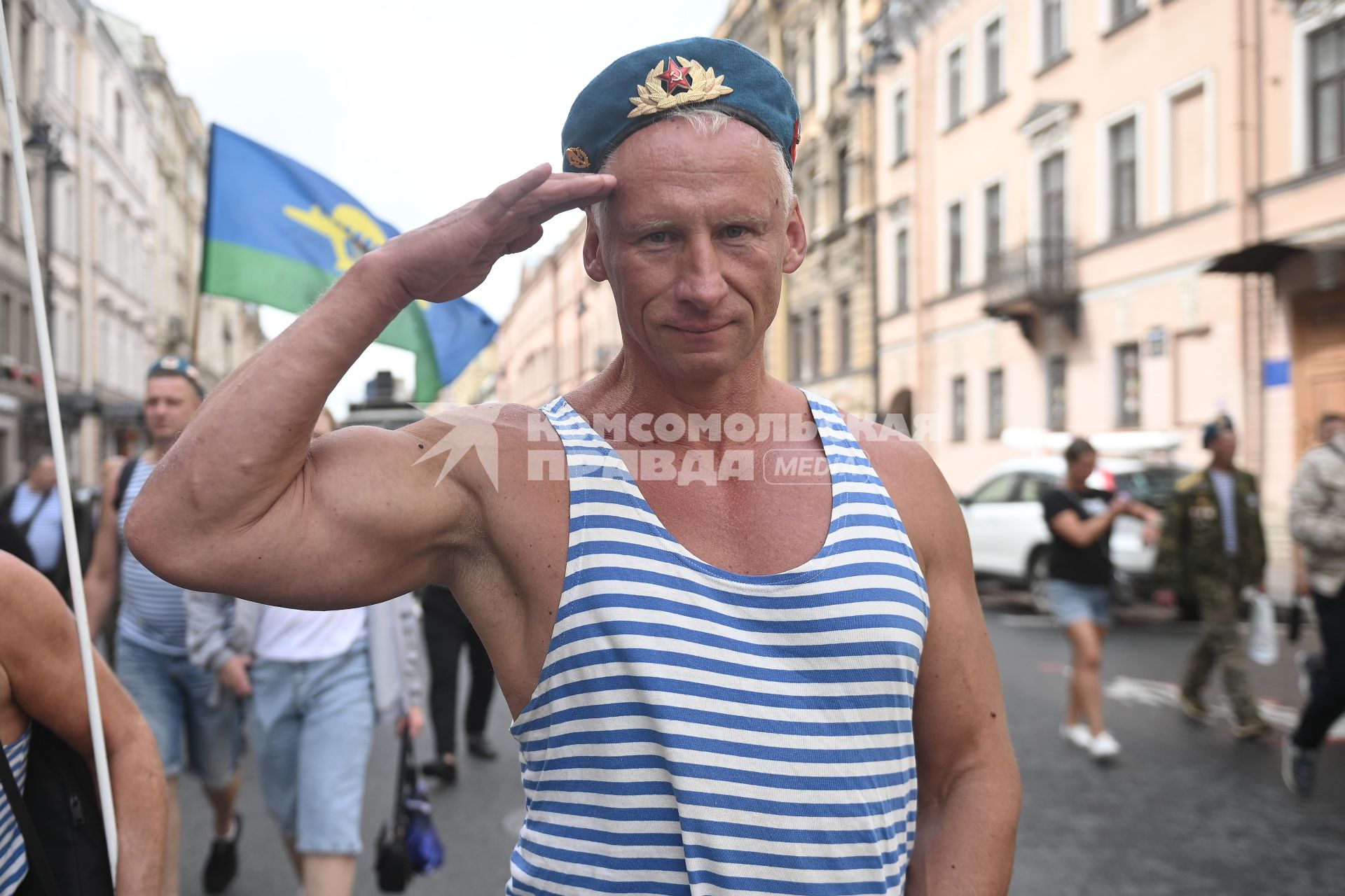 Празднование дня ВДВ в Санкт-Петербурге