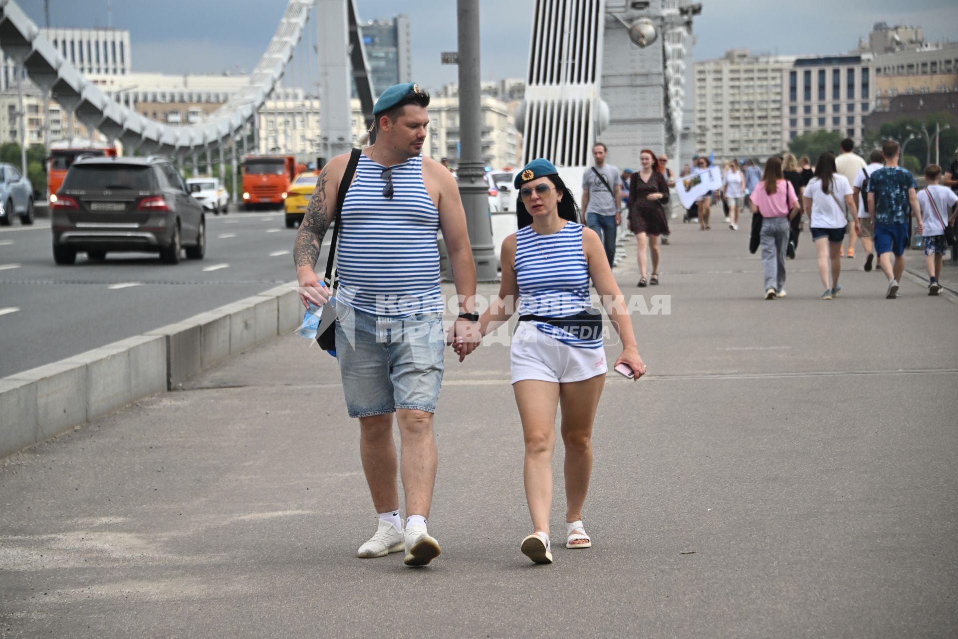 Празднование Дня ВДВ в Москве