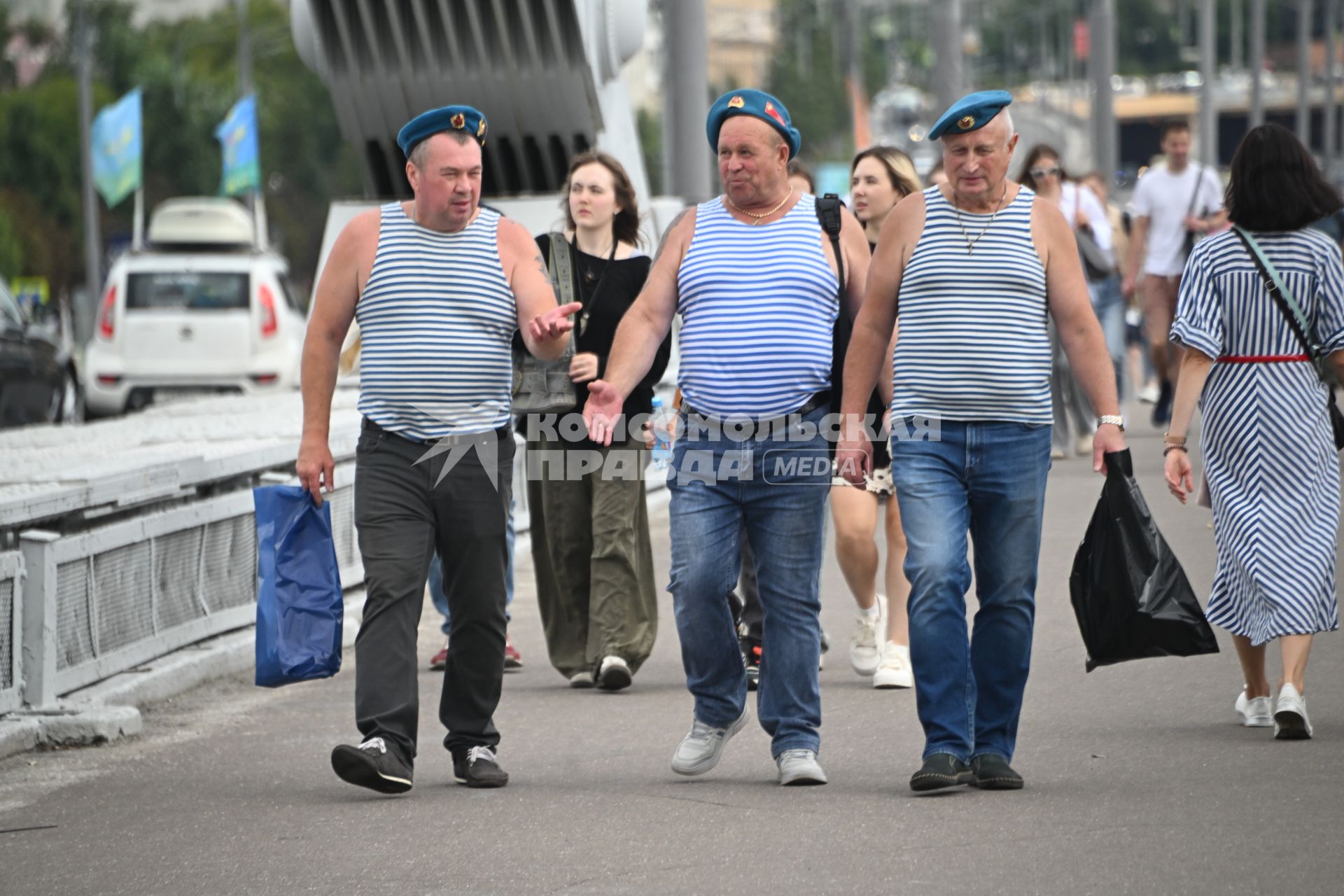 Празднование Дня ВДВ в Москве