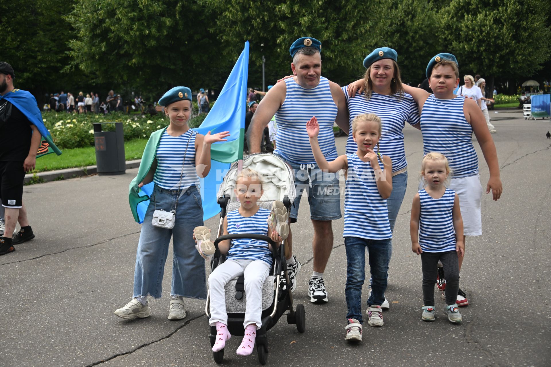Празднование Дня ВДВ в Москве