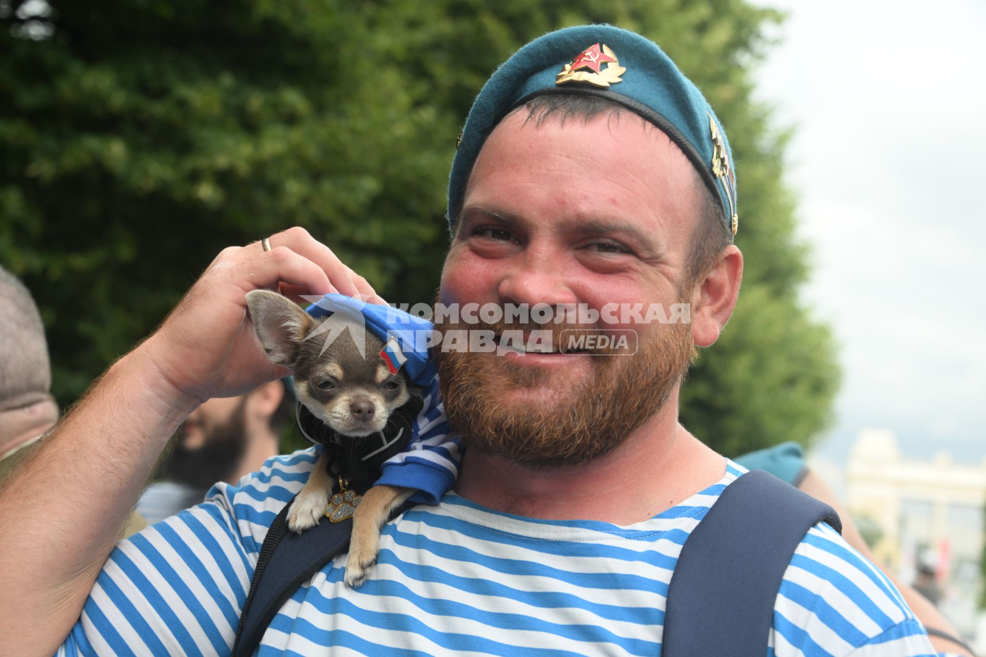 Празднование Дня ВДВ в Москве