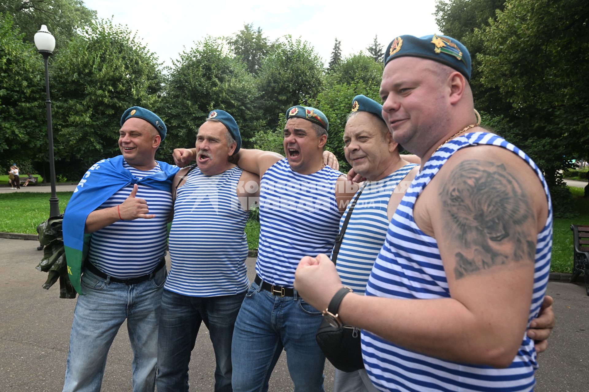 Празднование Дня ВДВ в Москве