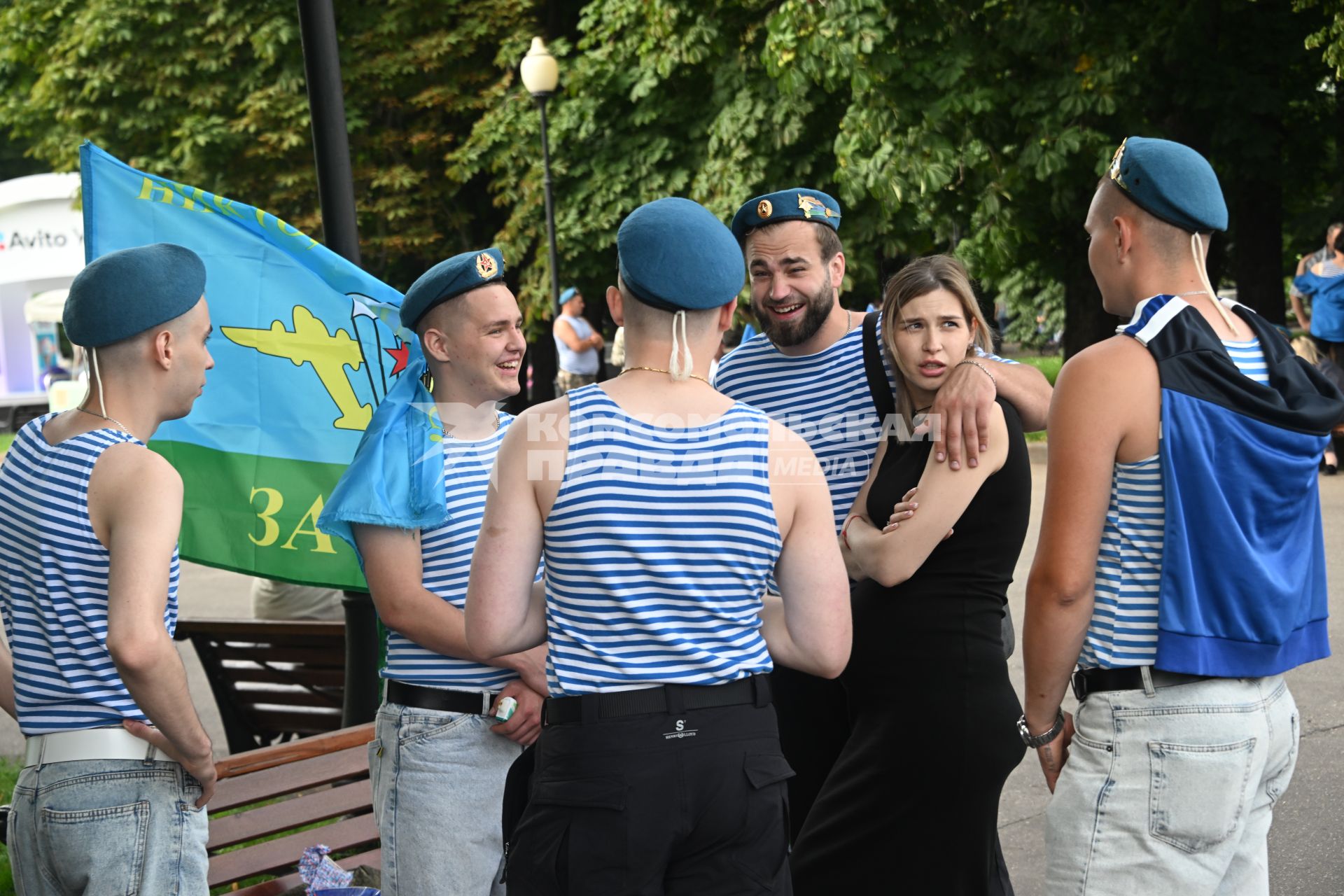 Празднование Дня ВДВ в Москве