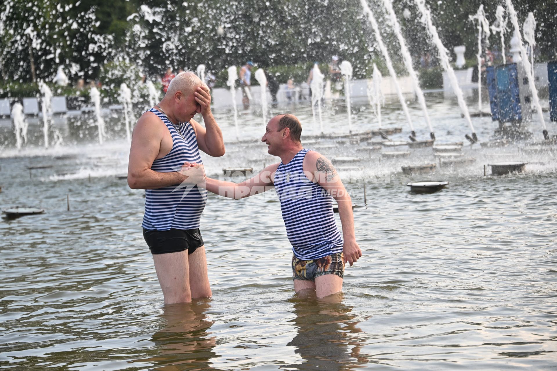 Празднование Дня ВДВ в Москве