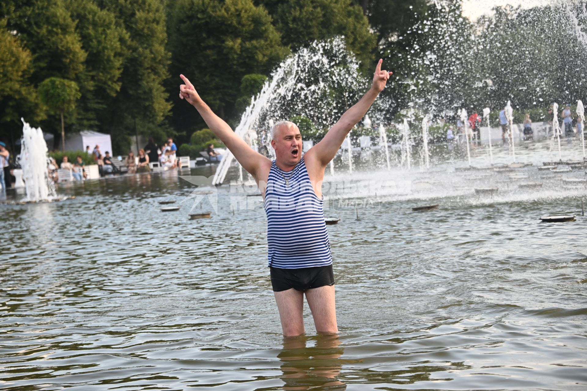 Празднование Дня ВДВ в Москве