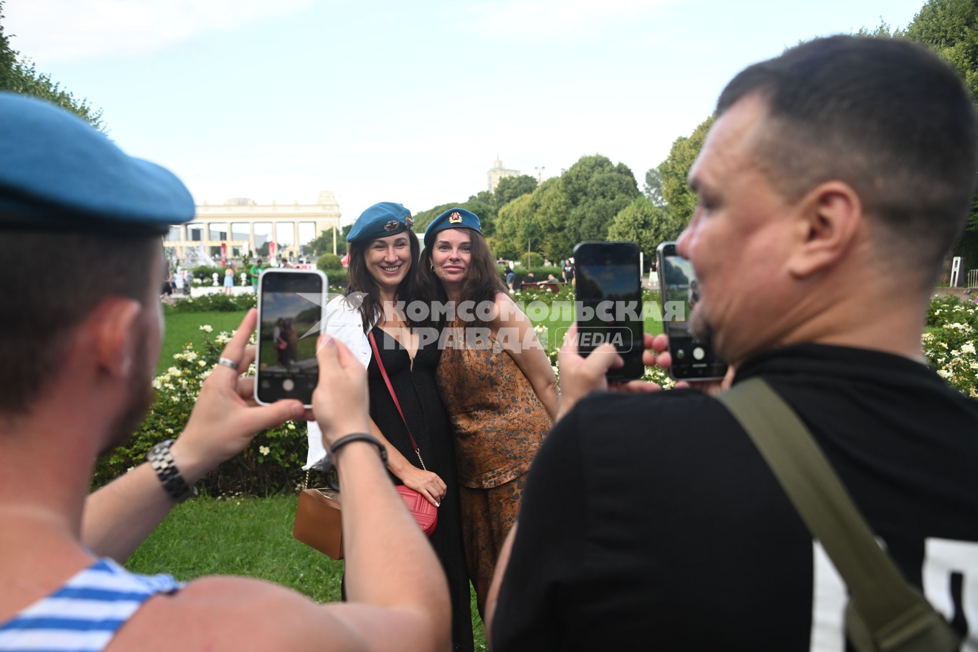 Празднование Дня ВДВ в Москве