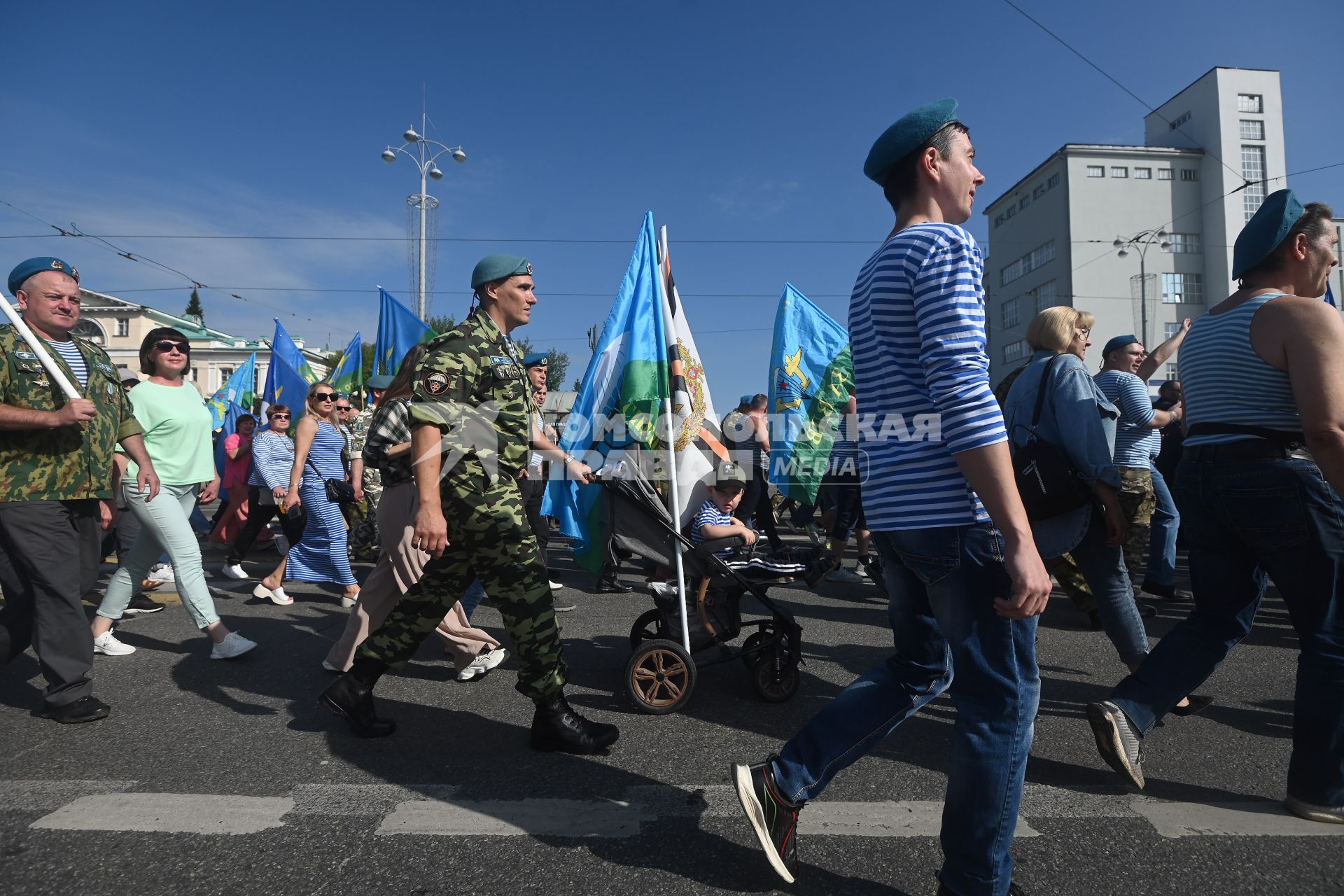Празднование Дня ВДВ в Екатеринбурге