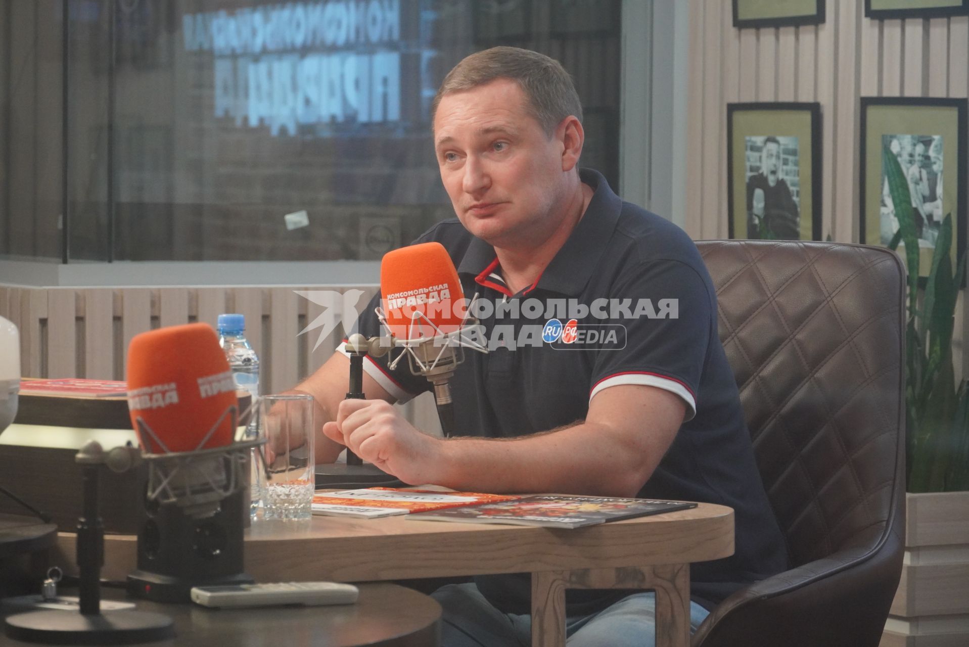 Андрей Воробьев на радиостанции \"Комсомольская правда\"