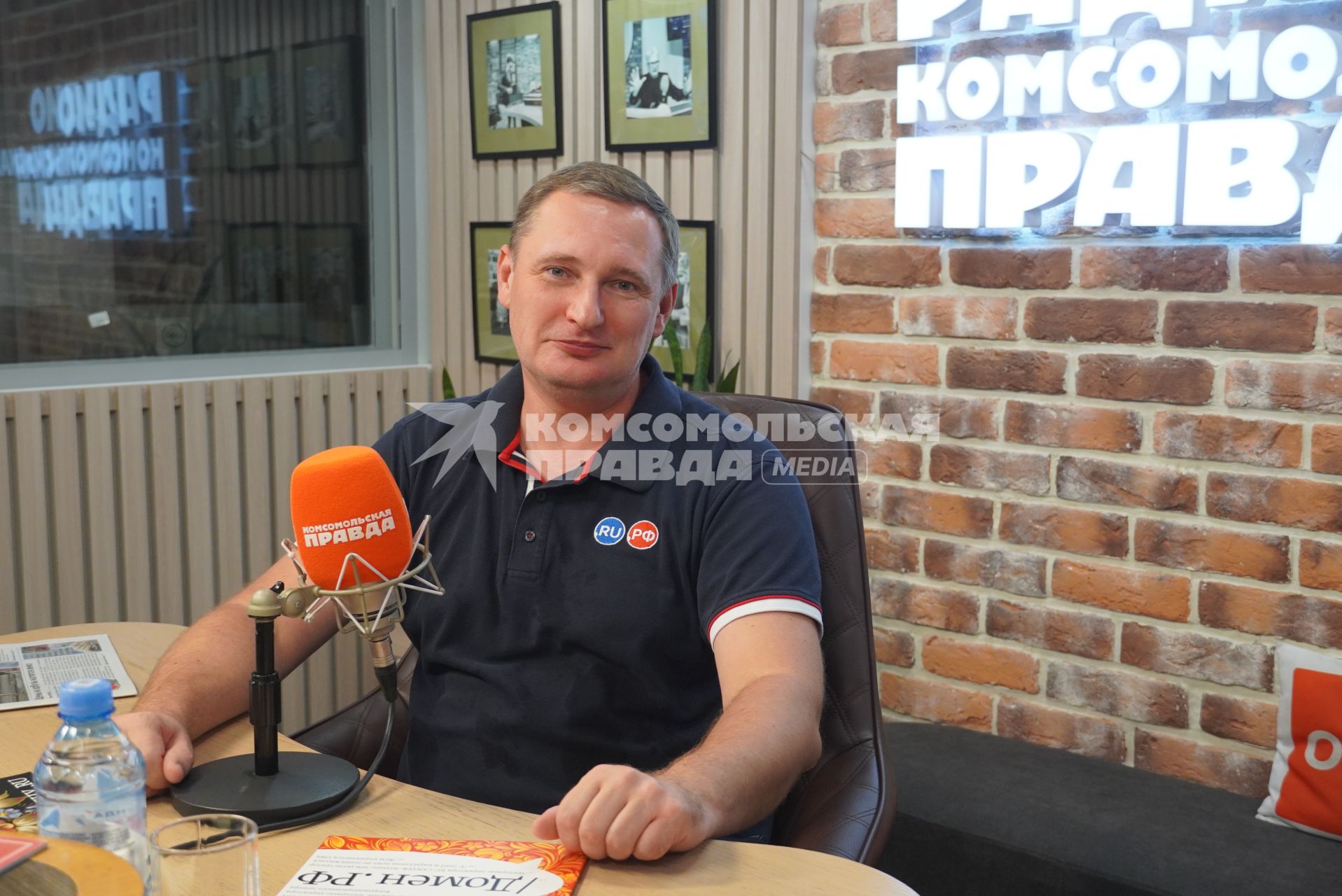 Андрей Воробьев на радиостанции \"Комсомольская правда\"
