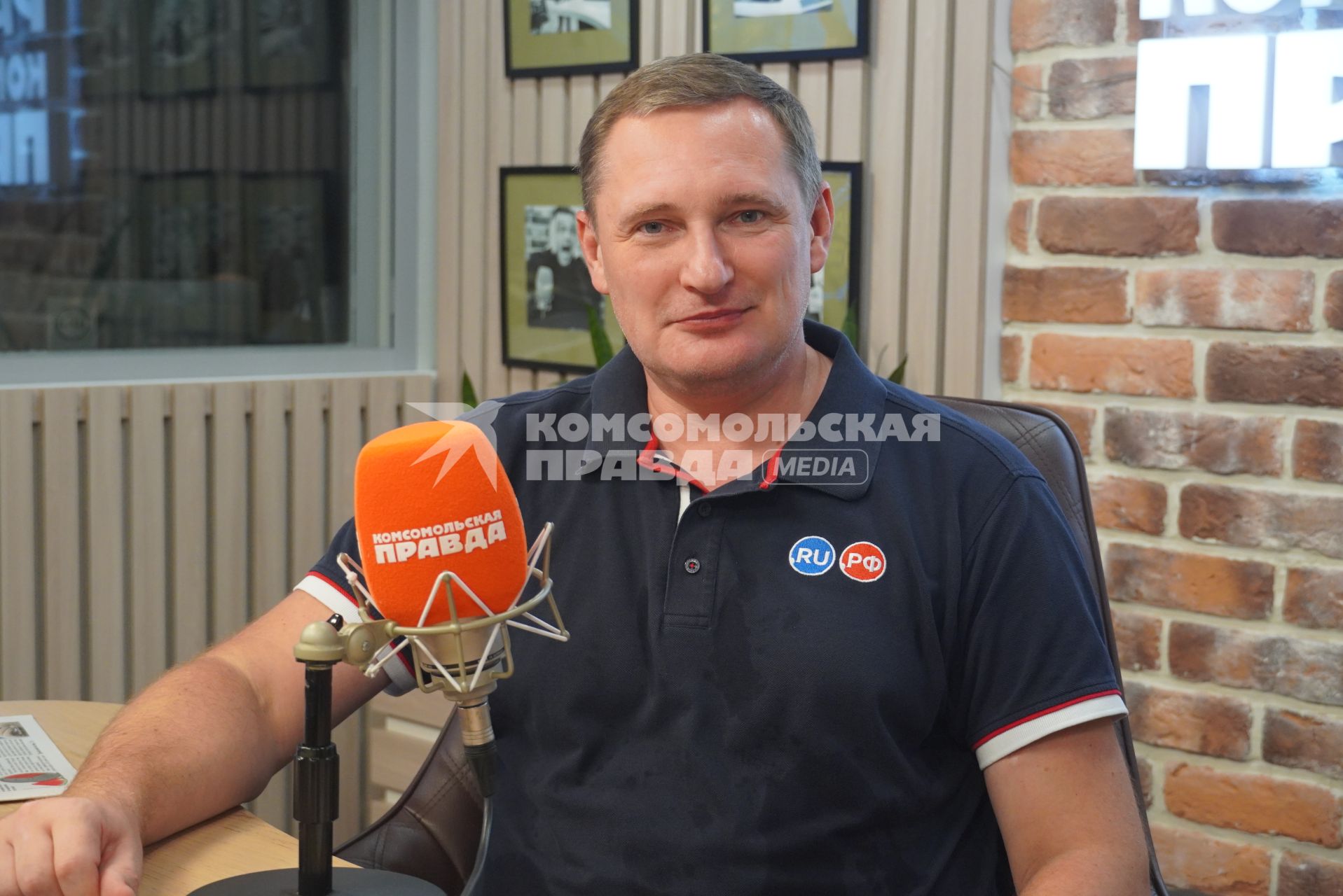 Андрей Воробьев на радиостанции \"Комсомольская правда\"