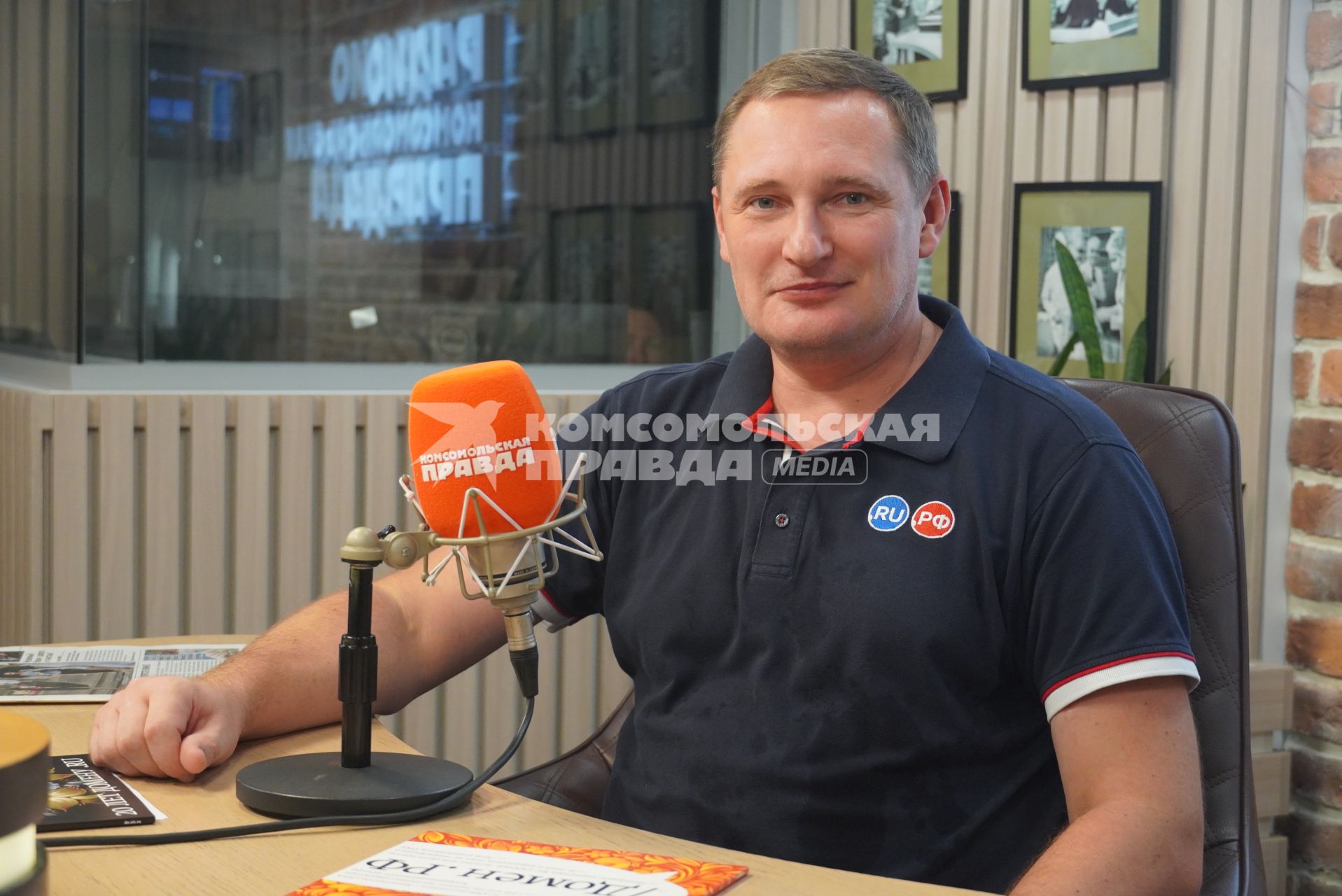 Андрей Воробьев на радиостанции \"Комсомольская правда\"