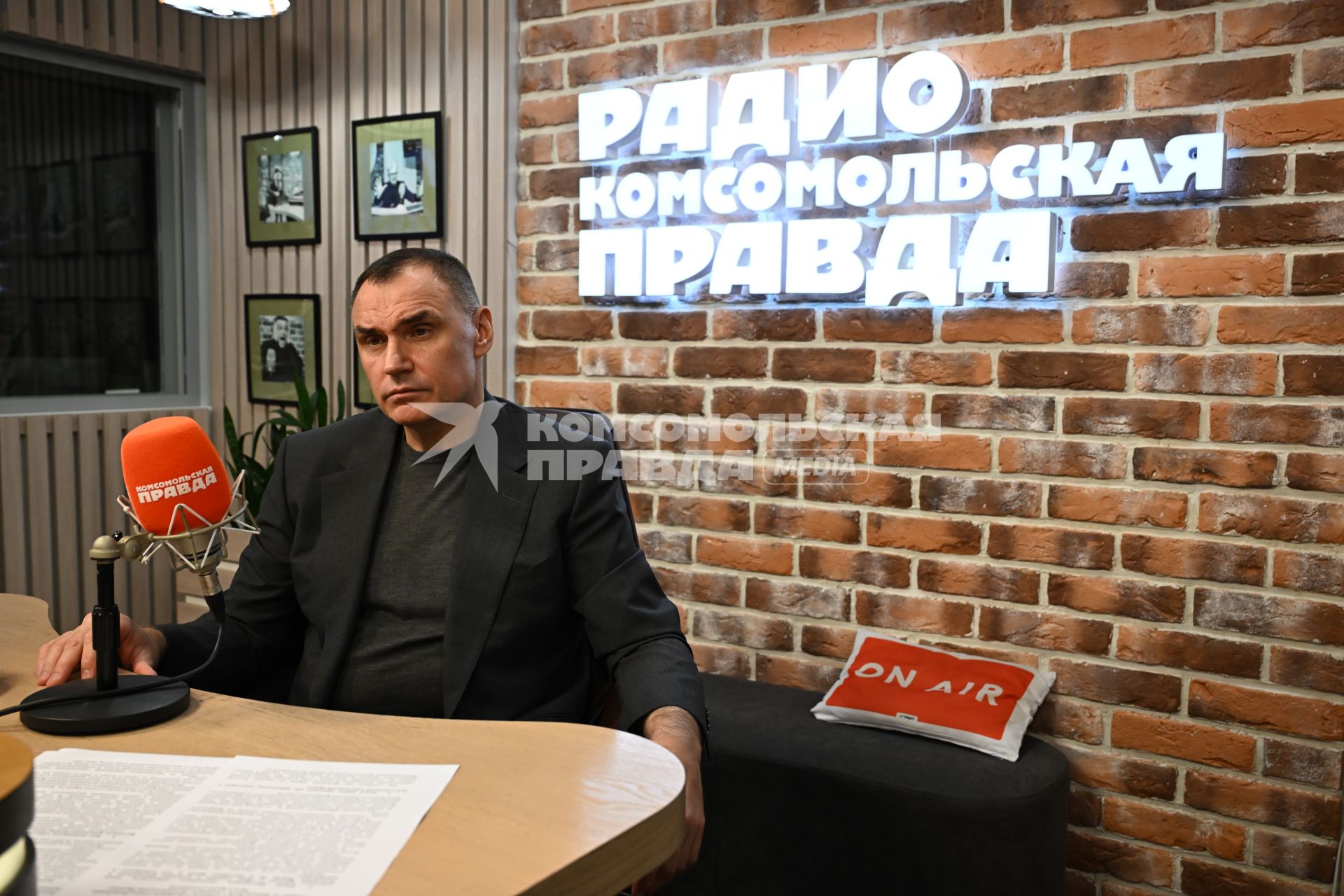 Юрий Зайцев на радиостанции Комсомольская правда\"