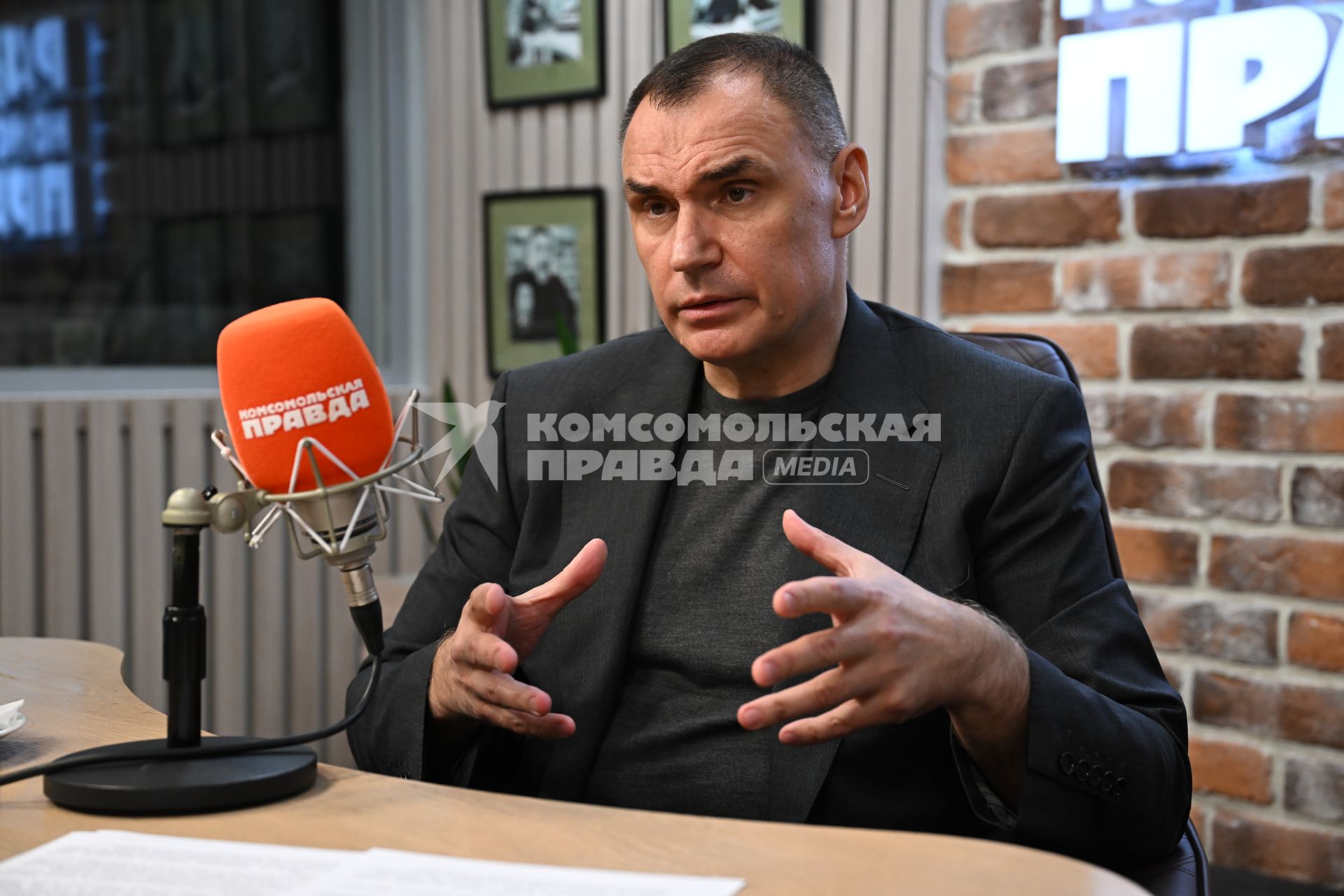 Юрий Зайцев на радиостанции Комсомольская правда\"